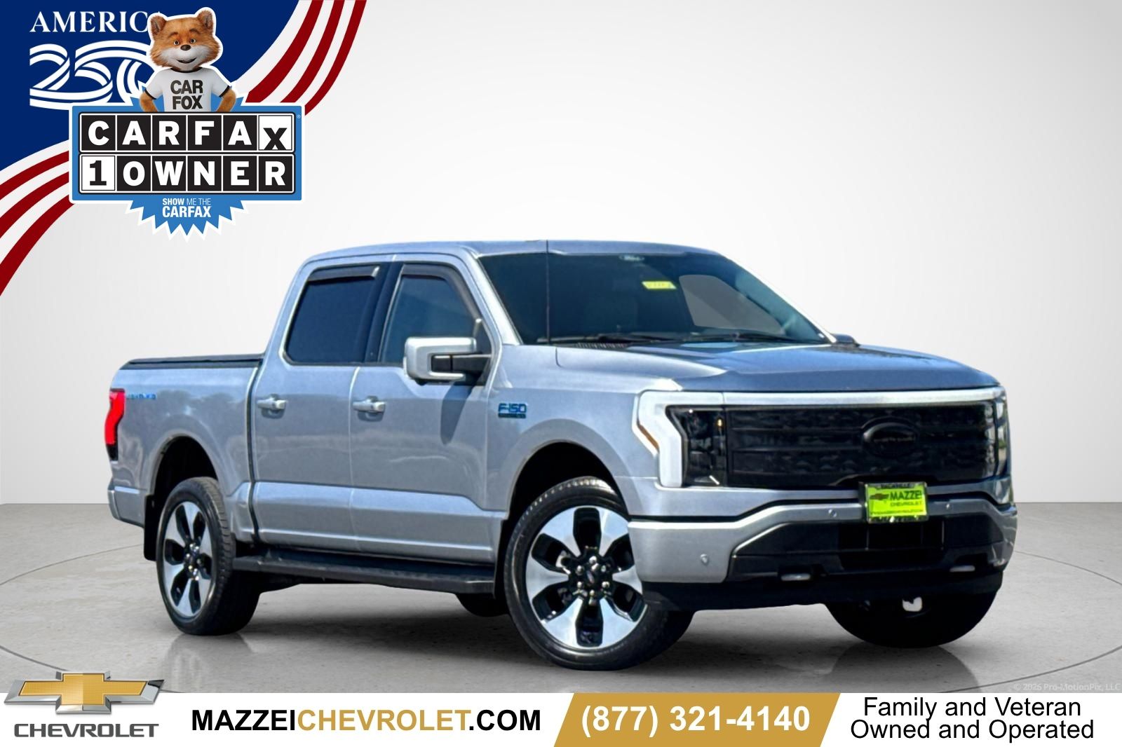 Silver Metallic 2024 Ford F-150 Lightning Pickup Truck All-Wheel Drive Automatic