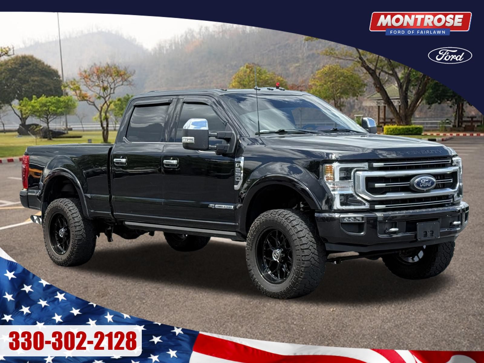 Black 2022 Ford F-250 Super Duty Pickup Truck Four-Wheel Drive Automatic