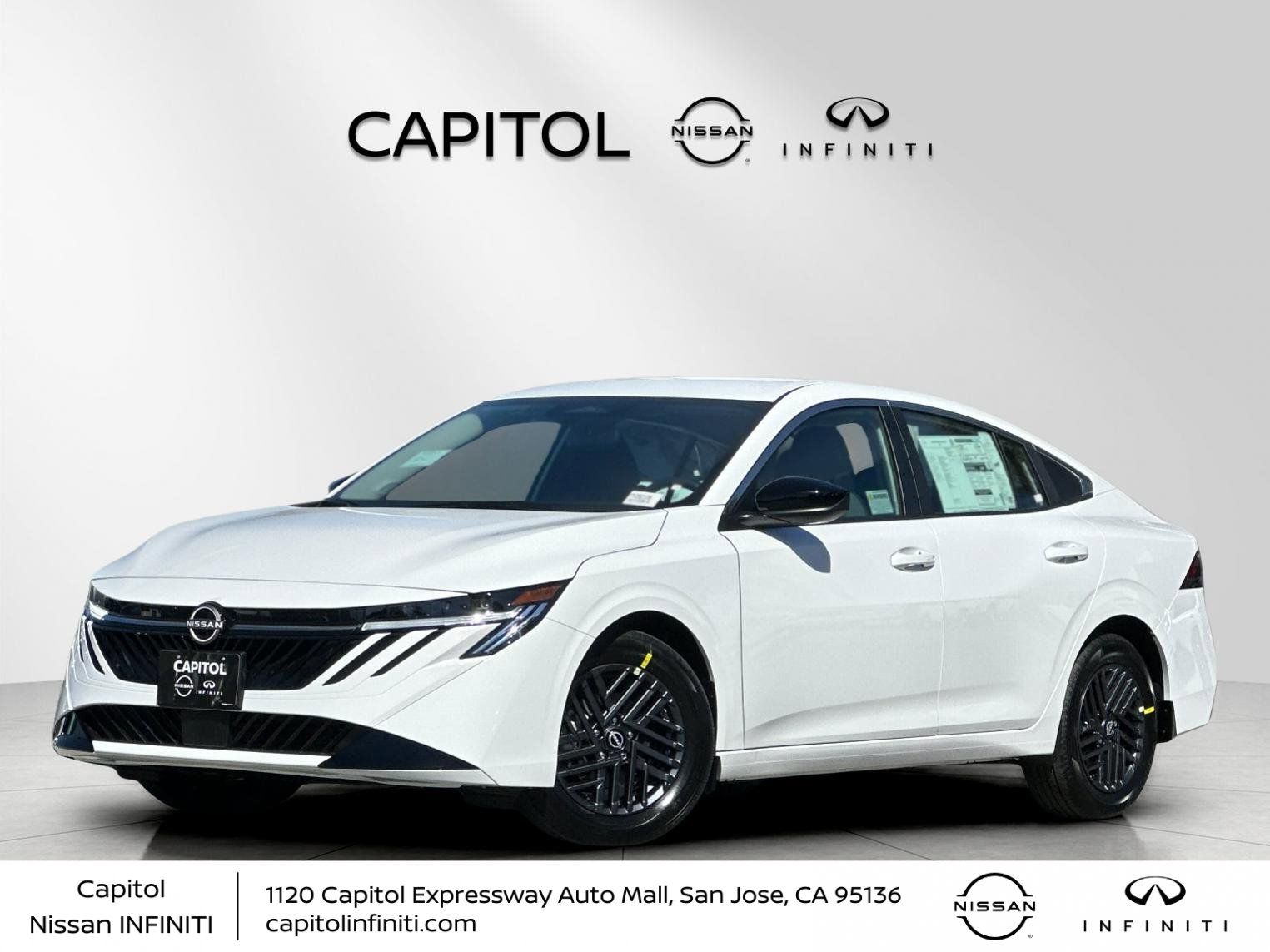 White (Fresh Powder) 2026 Nissan Sentra SV FWD Sedan Front-Wheel Drive Continuously Variable Transmission