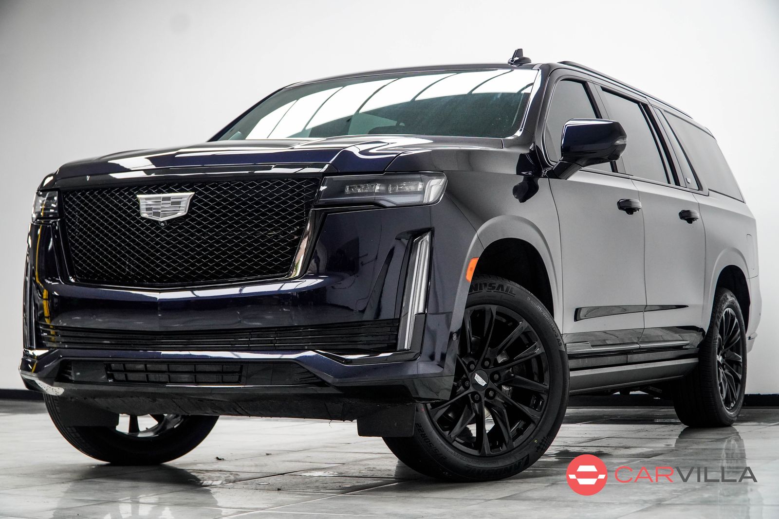 Dark Moon Blue Metallic 2023 Cadillac Escalade ESV SUV / Crossover Rear-Wheel Drive Automatic