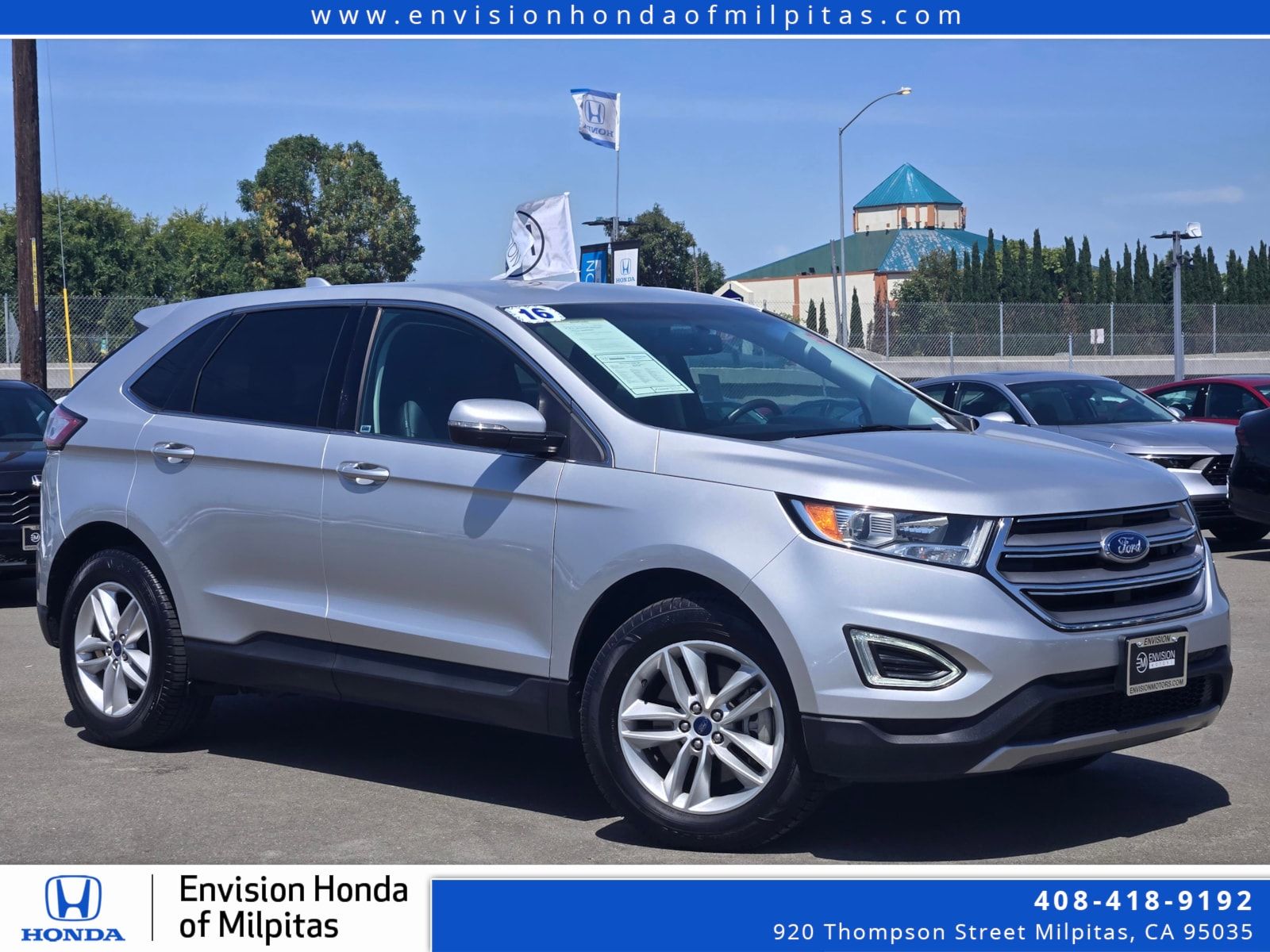 Ingot Silver Metallic 2016 Ford Edge SEL AWD SUV / Crossover All-Wheel Drive 6-Speed Automatic