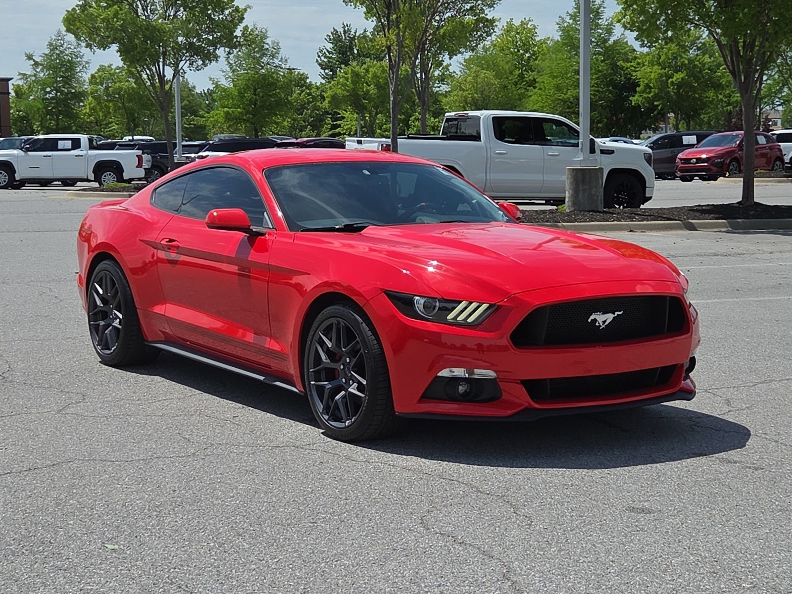 Race Red 2017 Ford Mustang EcoBoost Coupe RWD Coupe Rear-Wheel Drive 6-Speed Automatic