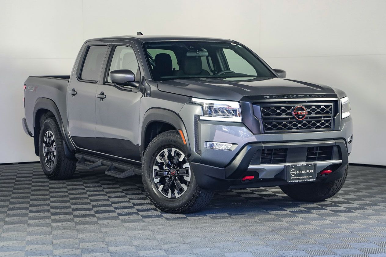 Gray (Gun Metallic) 2024 Nissan Frontier Pickup Truck 4X2 9-Speed Automatic Overdrive