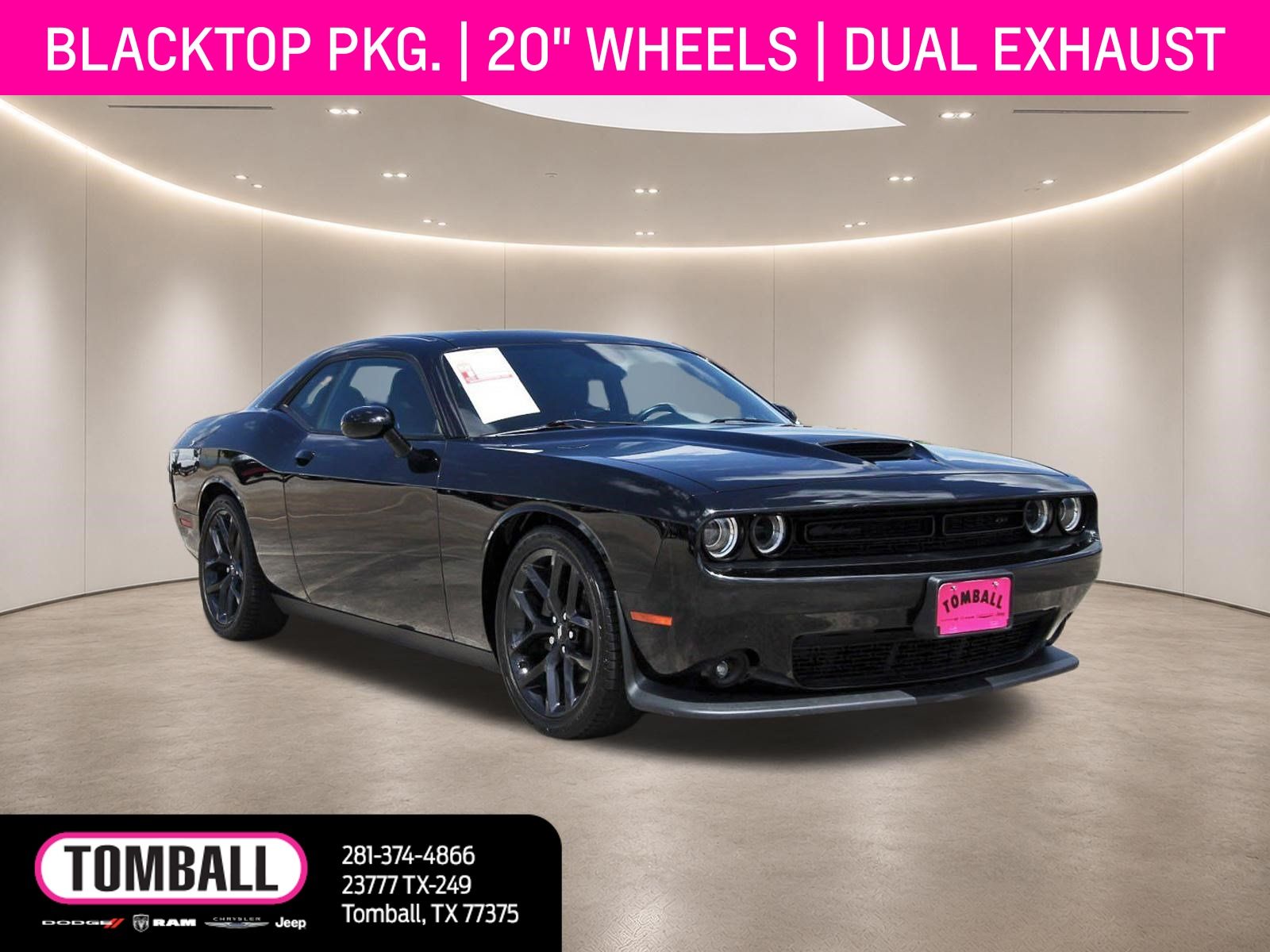 Pitch Black Clearcoat 2021 Dodge Challenger Coupe Rear-Wheel Drive 8-Speed Automatic