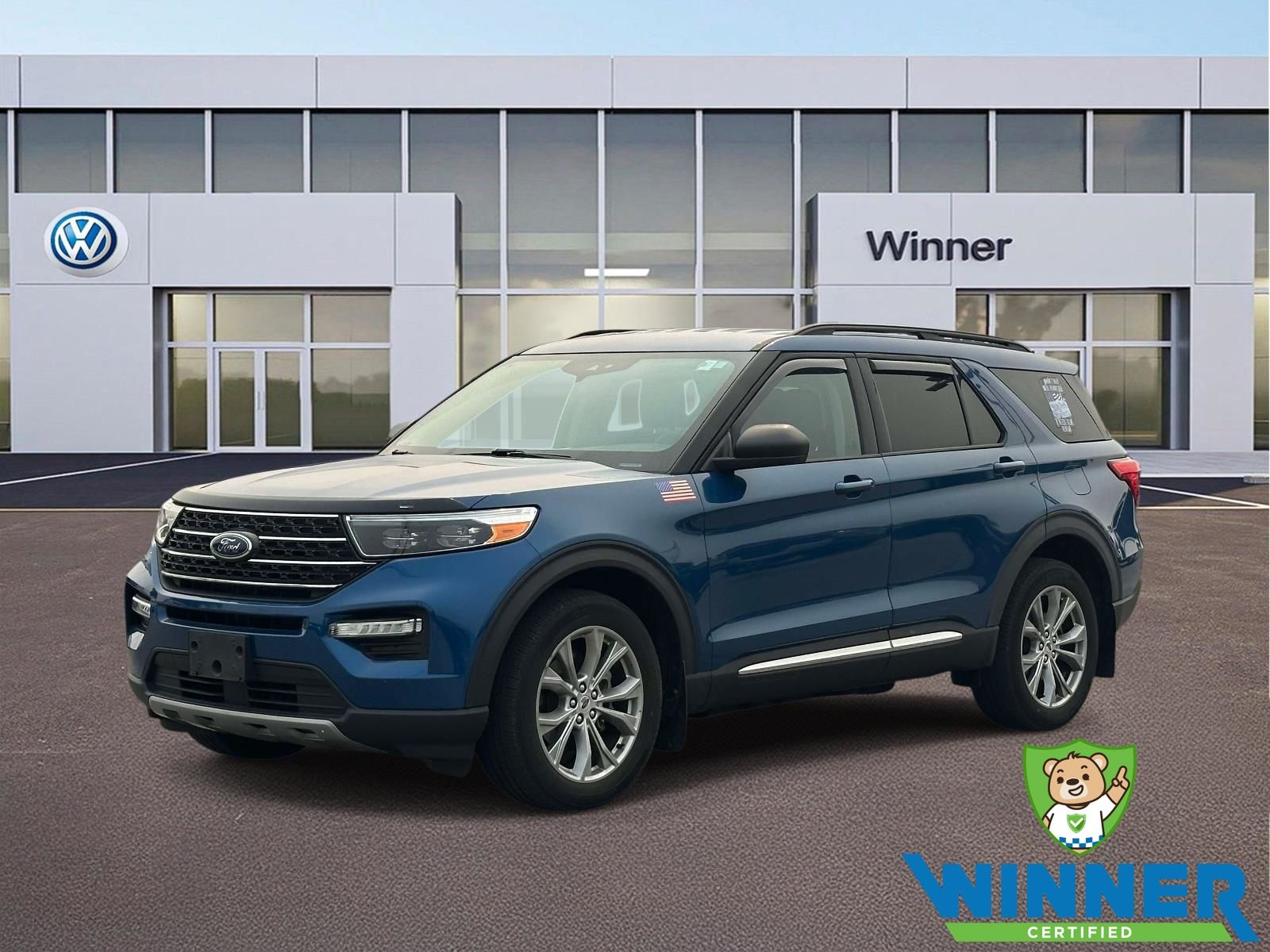 Blue Metallic 2022 Ford Explorer SUV / Crossover All-Wheel Drive Automatic