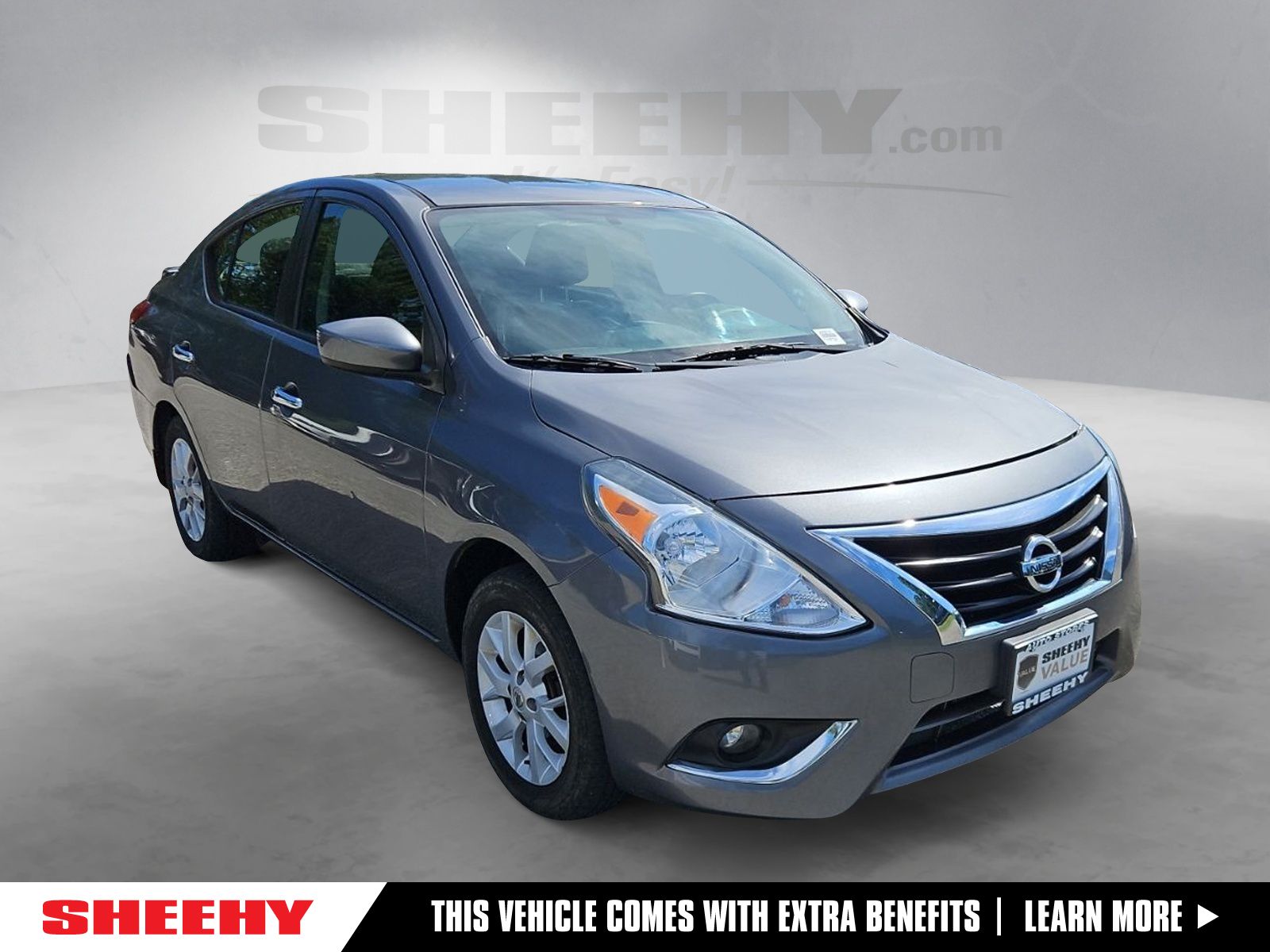 Gray (Gun Metallic) 2019 Nissan Versa Sedan Front-Wheel Drive Continuously Variable Transmission
