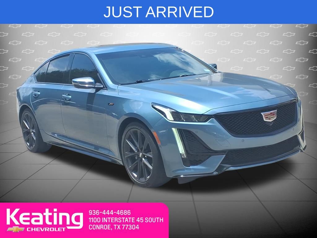 Gray (Midnight Steel Metallic) 2023 Cadillac CT5 Sedan Rear-Wheel Drive Automatic