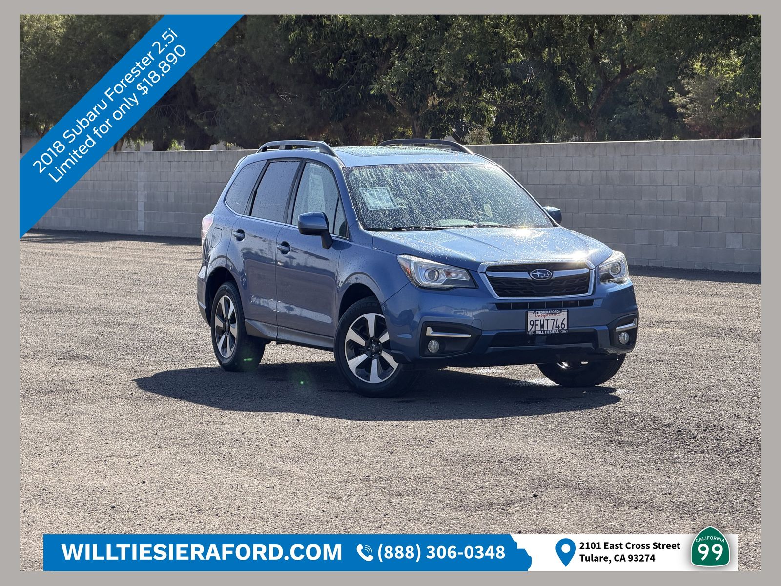 Quartz Blue Pearl 2018 Subaru Forester SUV / Crossover All-Wheel Drive Continuously Variable Transmission