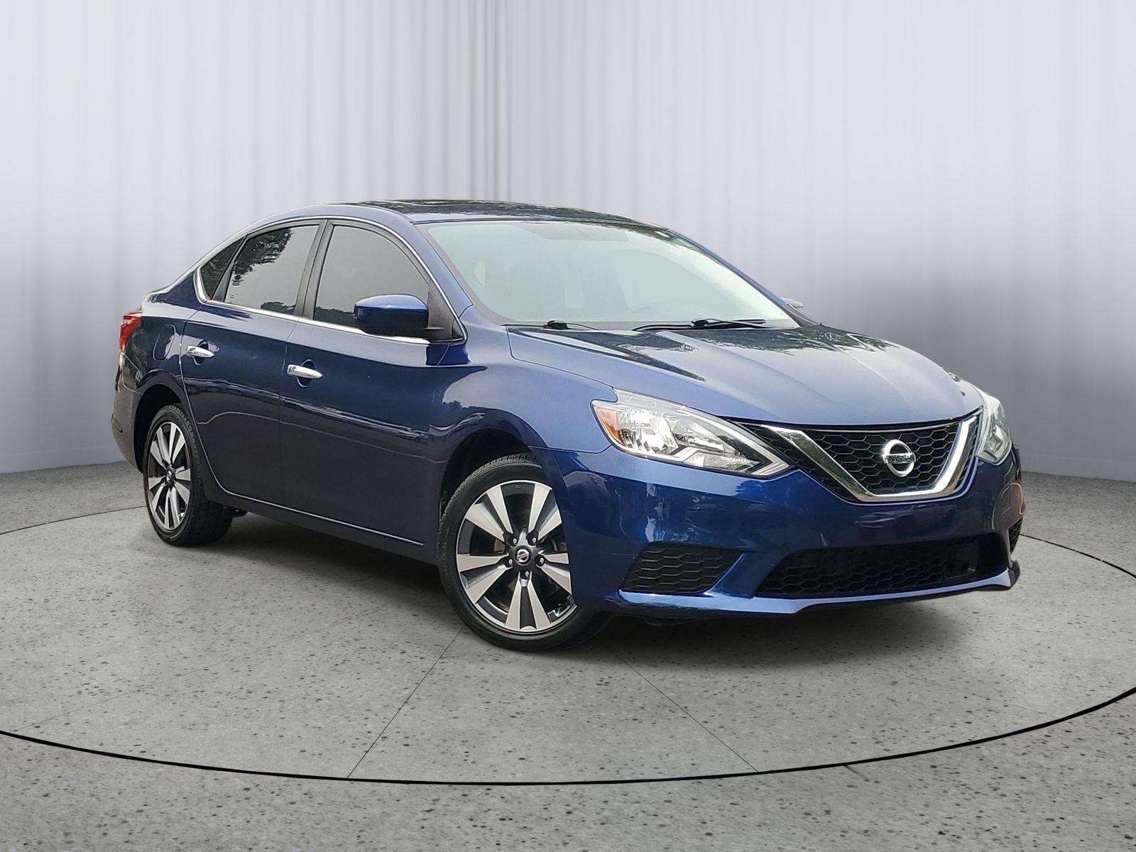 Deep Blue Pearl 2019 Nissan Sentra Sedan Front-Wheel Drive Continuously Variable Transmission