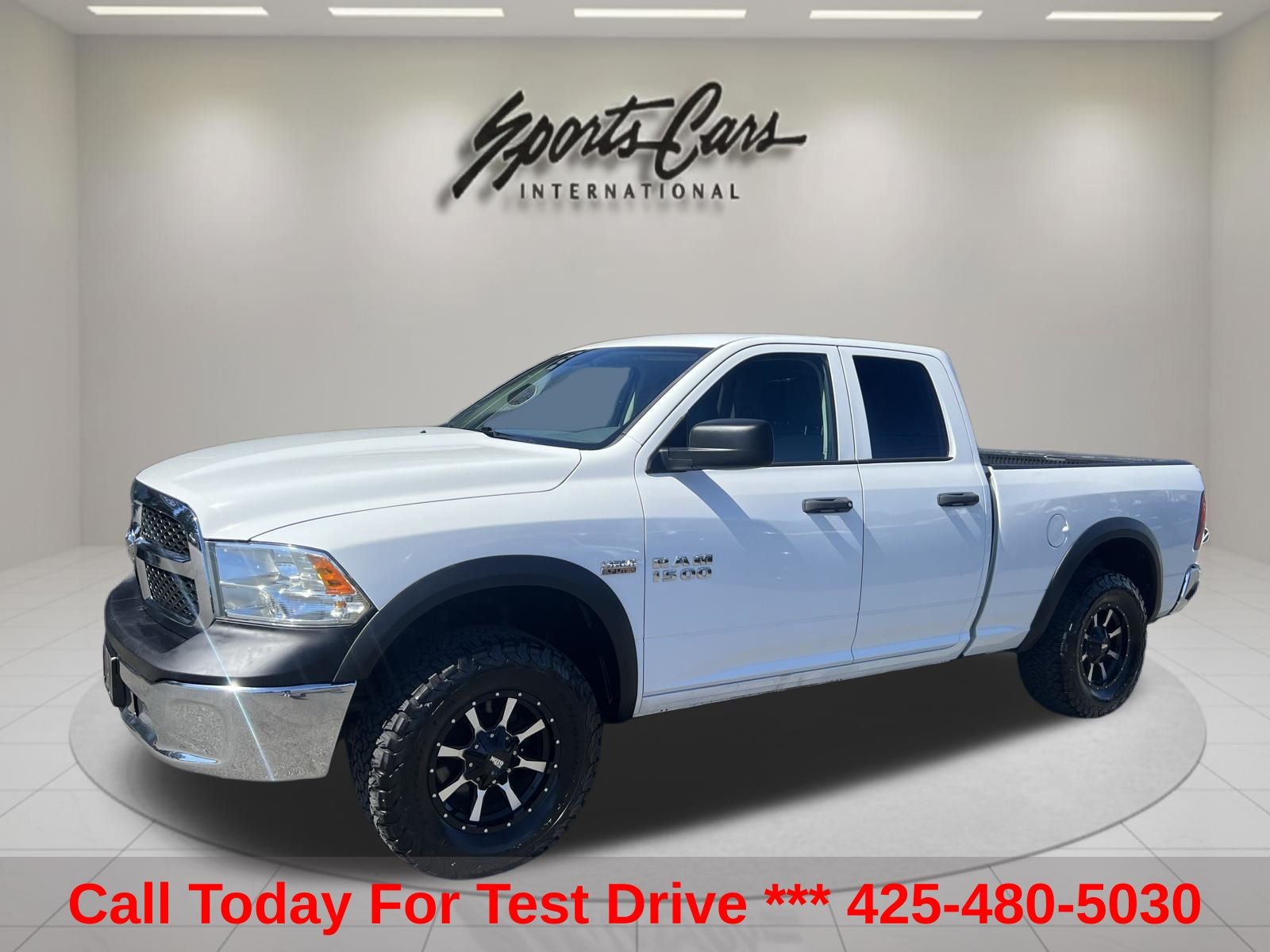Bright White Clearcoat 2015 RAM 1500 Tradesman Quad Cab 4WD Pickup Truck Four-Wheel Drive 6-Speed Automatic