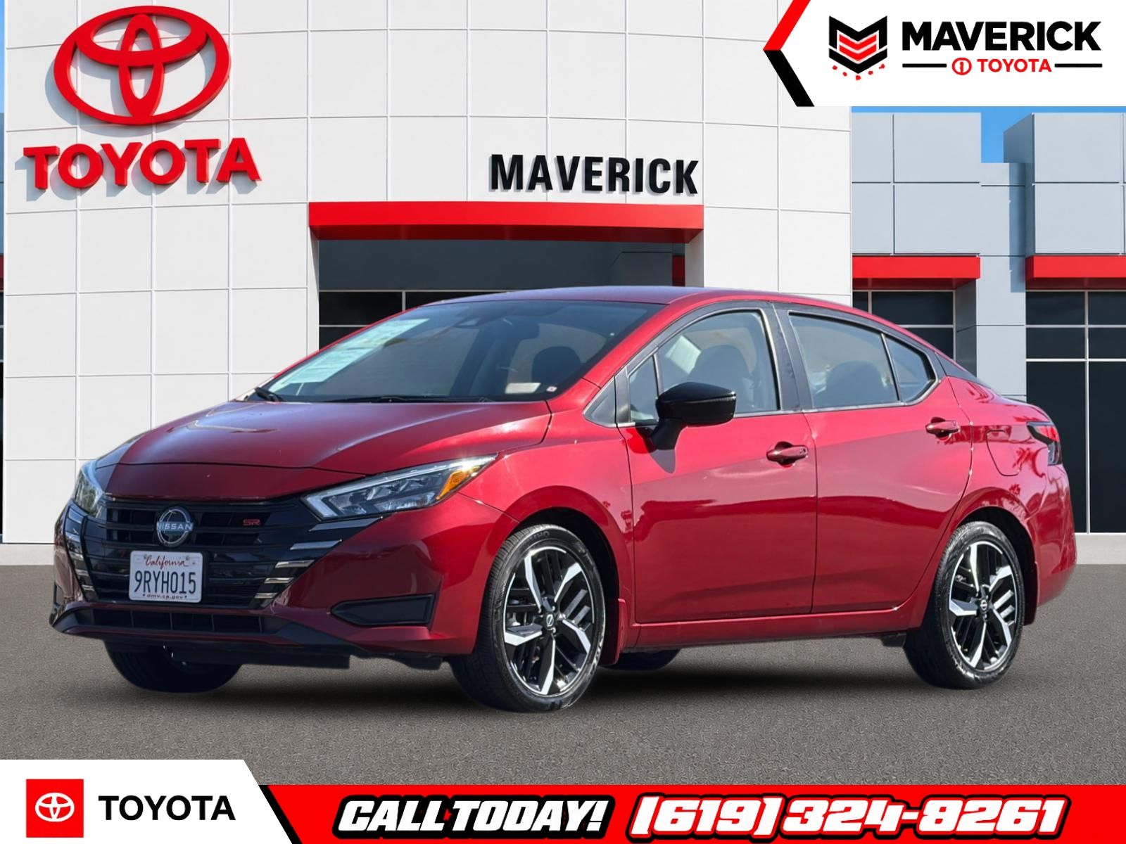 Red (Scarlet) 2025 Nissan Versa Sedan Front-Wheel Drive Continuously Variable Transmission