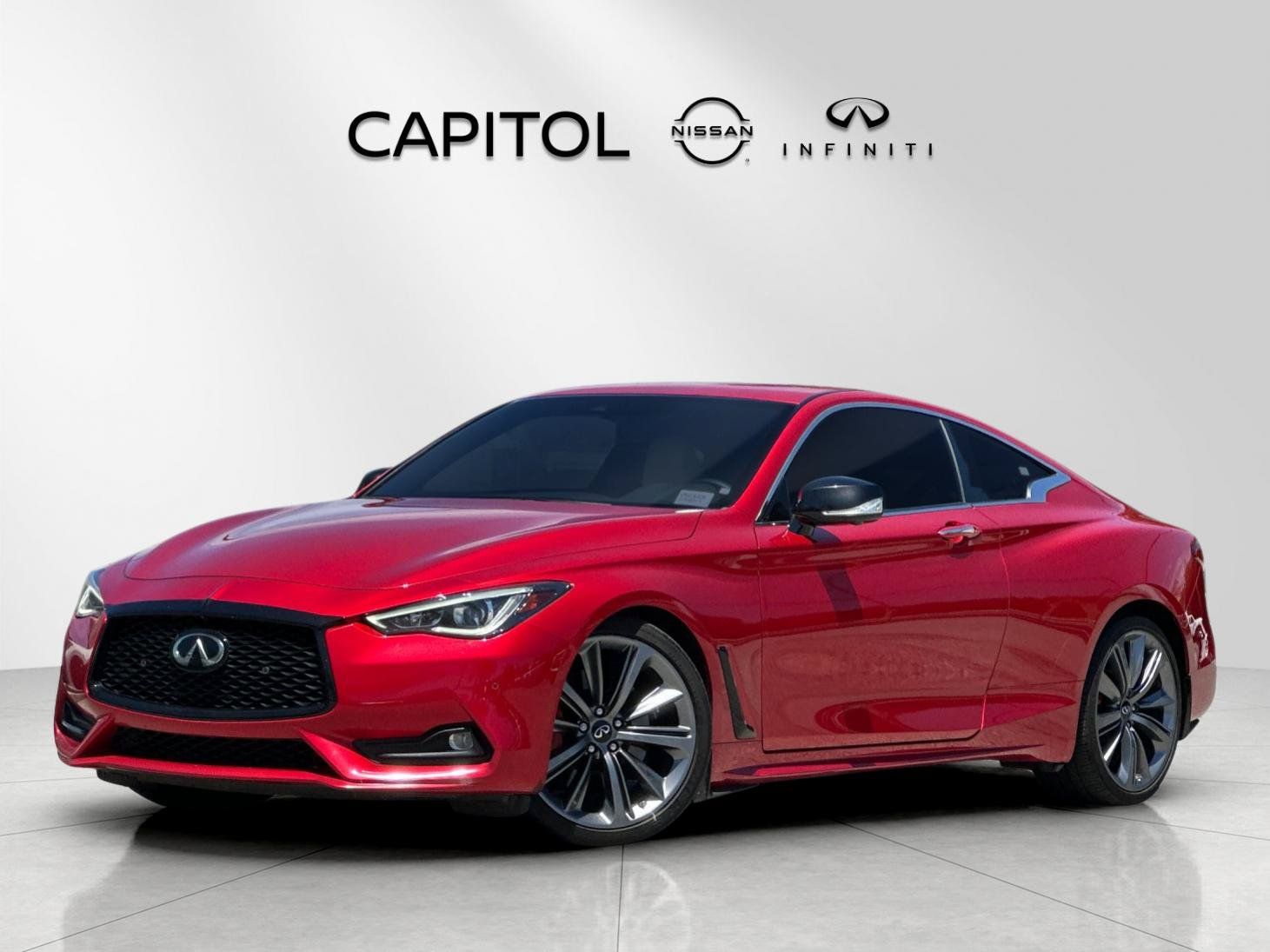 Dynamic Sunstone Red 2022 INFINITI Q60 Coupe Rear-Wheel Drive 7-Speed Automatic