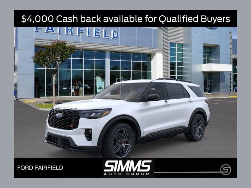 Star White Metallic Tri-Coat 2026 Ford Explorer ST AWD SUV / Crossover All-Wheel Drive Automatic