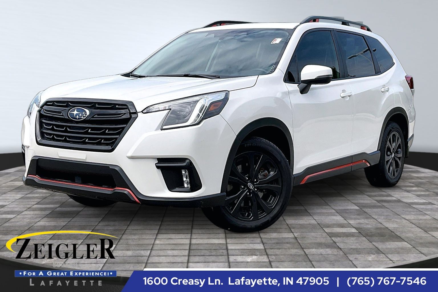 Crystal White Pearl 2023 Subaru Forester SUV / Crossover All-Wheel Drive Continuously Variable Transmission
