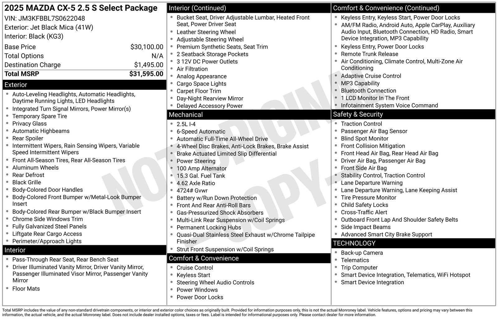 Used Car 2025 Mazda Cx-5  2.5 S Select Package For Sale Under $30,000 In Austin, Texas