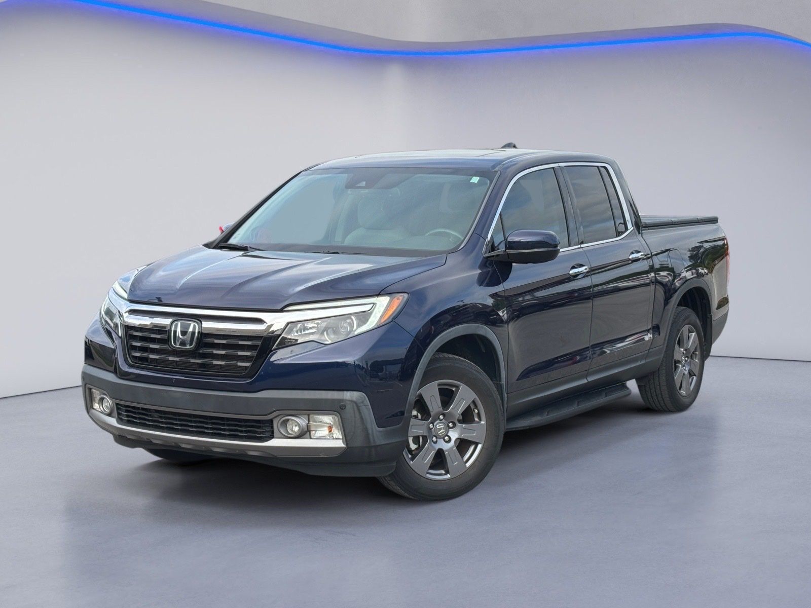Blue 2020 Honda Ridgeline RTL-E AWD Pickup Truck All-Wheel Drive 9-Speed Automatic