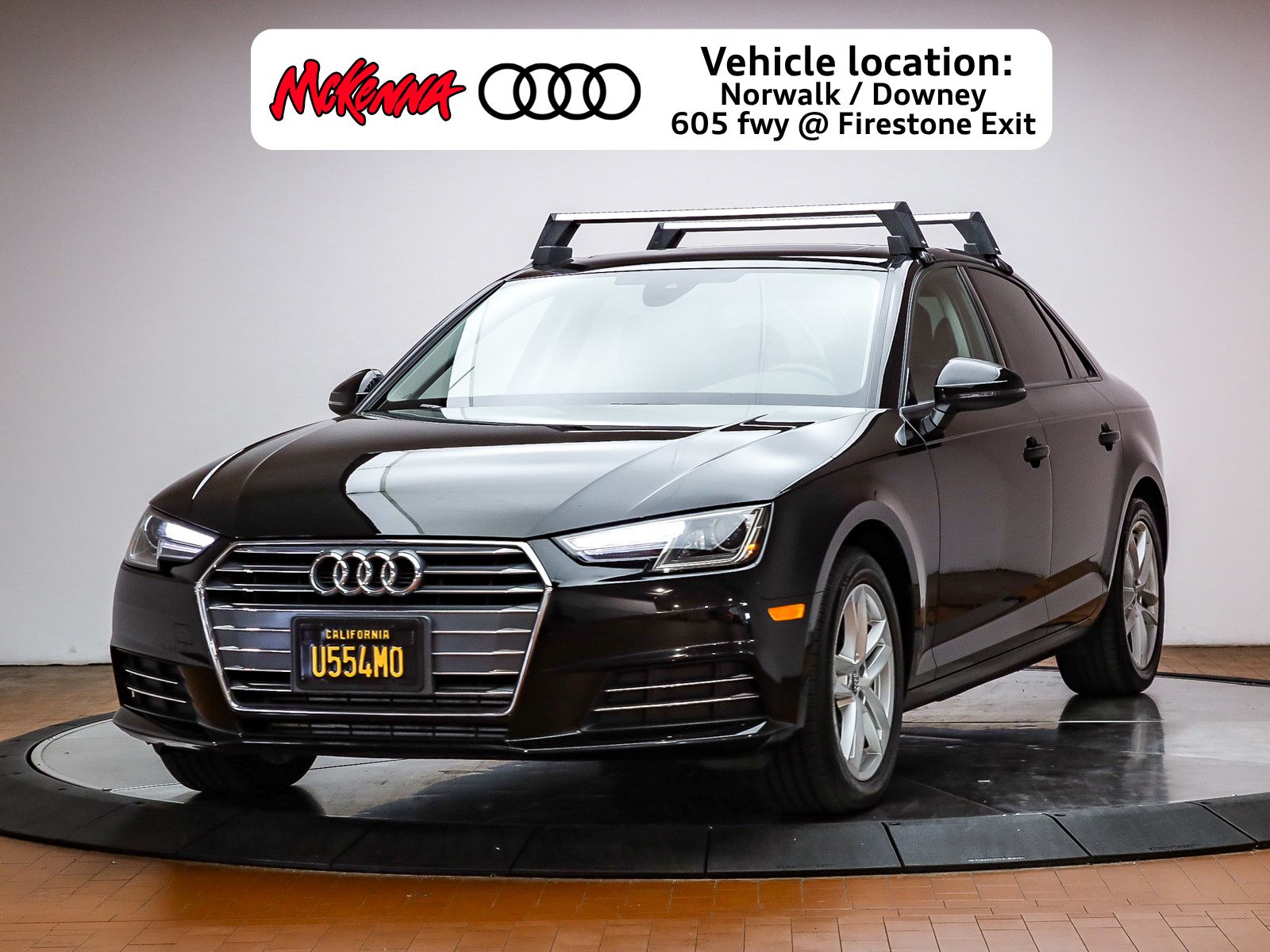 Brilliant Black 2017 Audi A4 Sedan Front-Wheel Drive 7-Speed Automatic