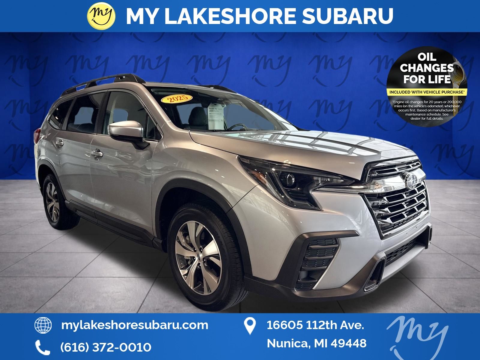 Ice Silver Metallic 2025 Subaru Ascent Premium 7-Passenger AWD SUV / Crossover All-Wheel Drive Continuously Variable Transmission