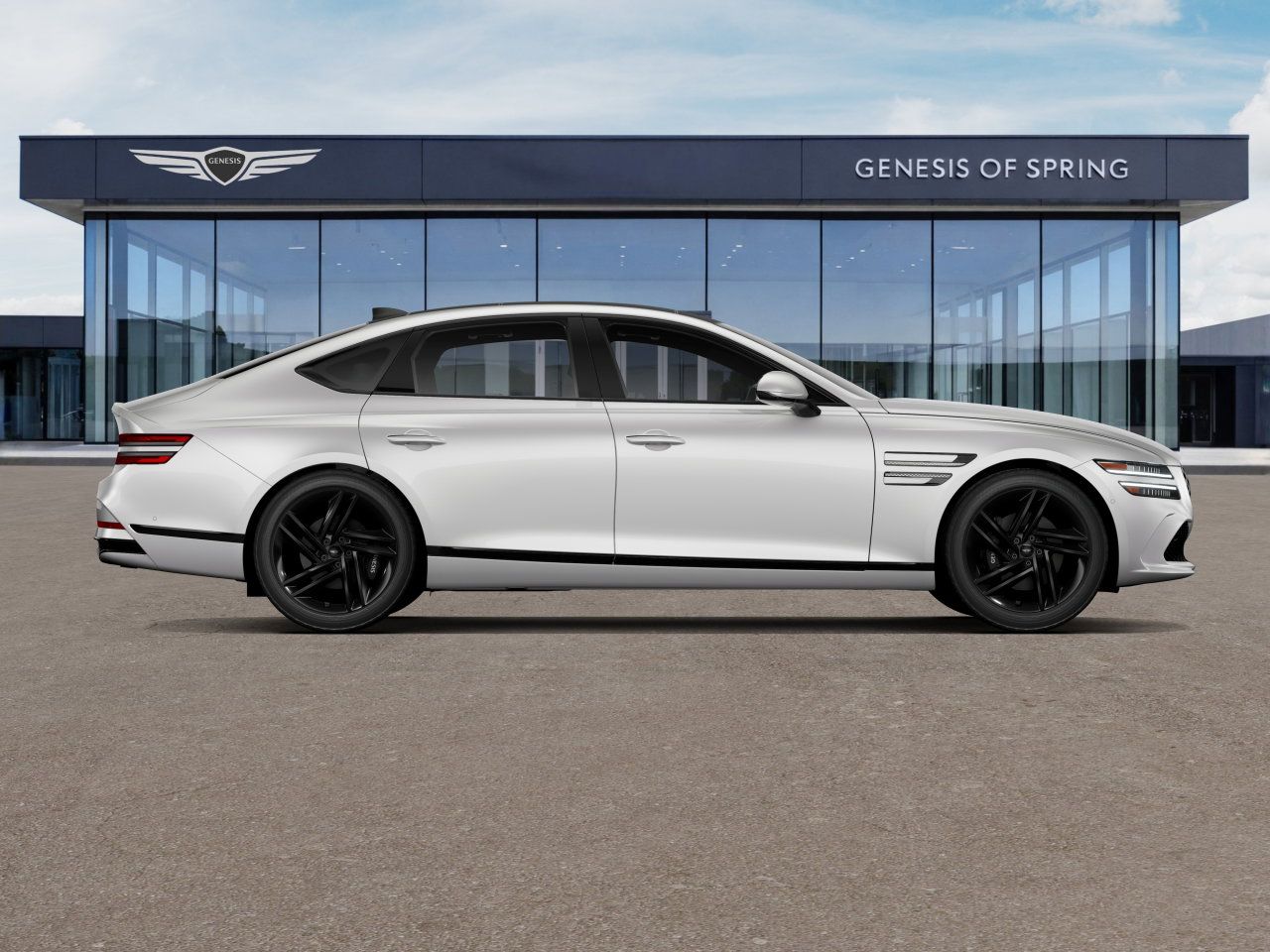 2026 Genesis G80 3.5T Prestige Black White at Genesis of Spring