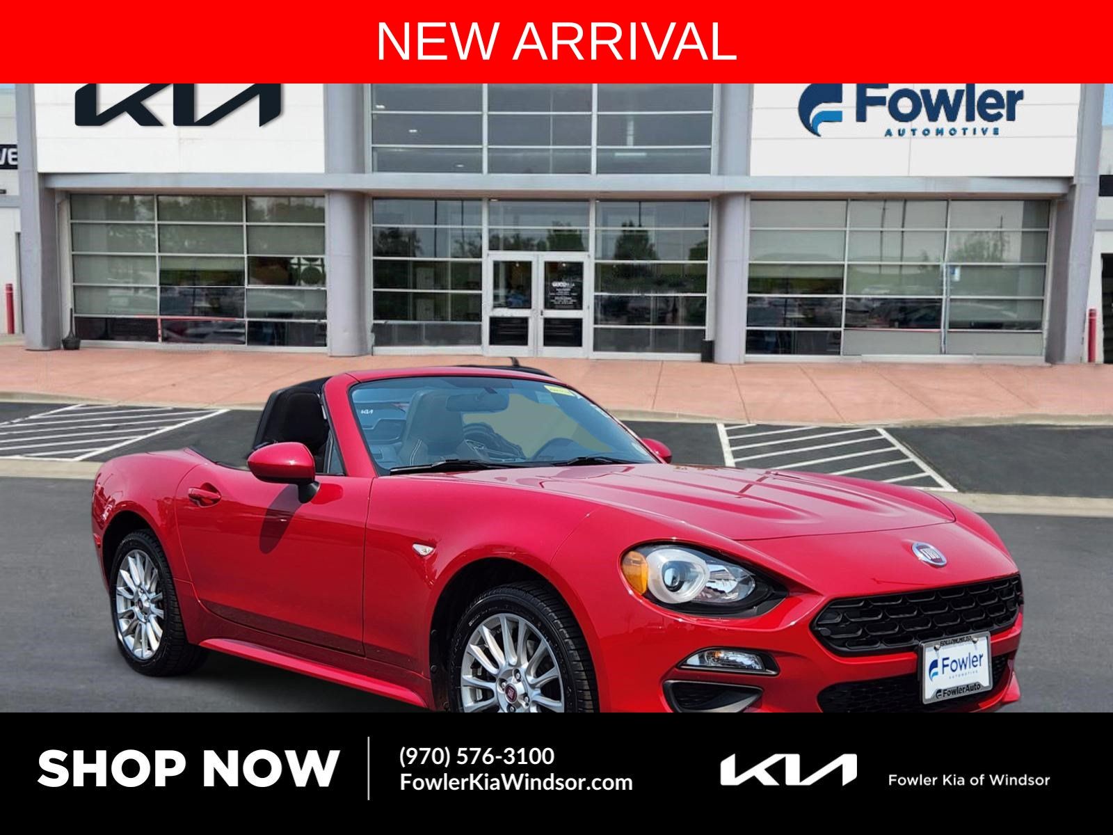 Rosso Red 2017 FIAT 124 Spider Convertible Rear-Wheel Drive 6-Speed Automatic