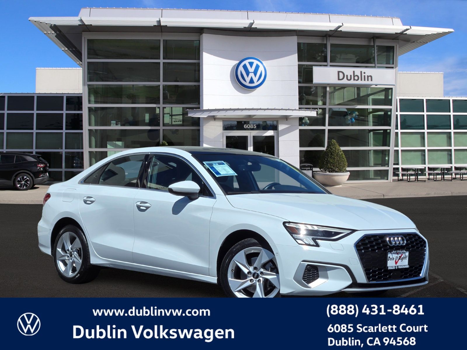Glacier White Metallic 2024 Audi A3 Sedan Front-Wheel Drive 7-Speed Automatic
