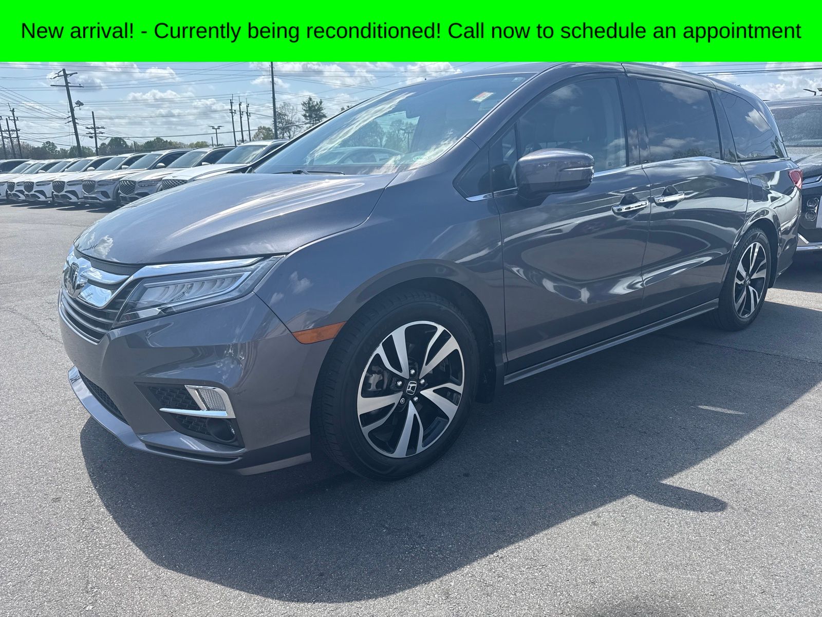 Gray 2020 Honda Odyssey Elite FWD Minivan Front-Wheel Drive Automatic