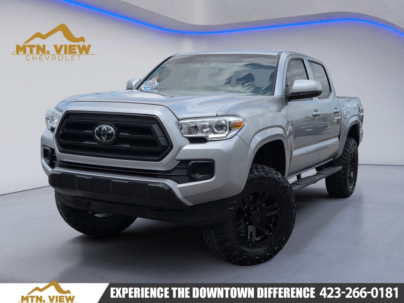 Celestial Silver Metallic 2022 Toyota Tacoma Pickup Truck Four-Wheel Drive 6-Speed Automatic