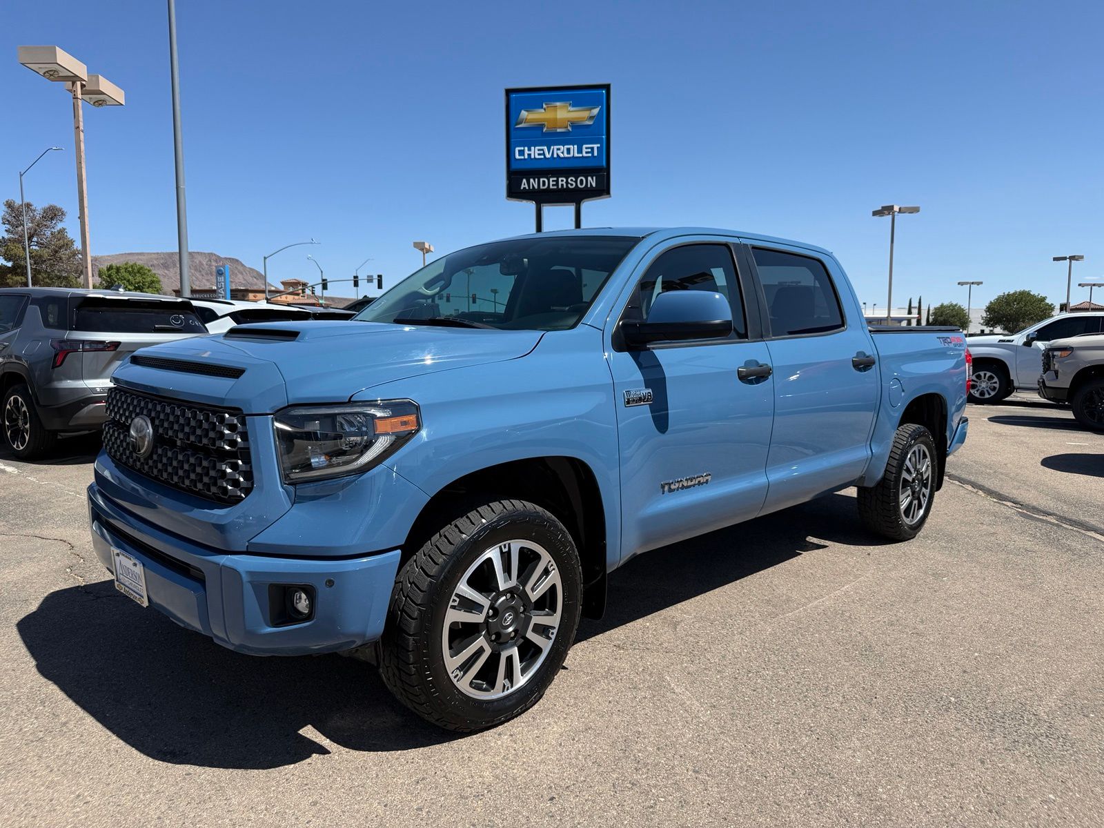 Cavalry Blue 2021 Toyota Tundra Pickup Truck Four-Wheel Drive 6-Speed Automatic