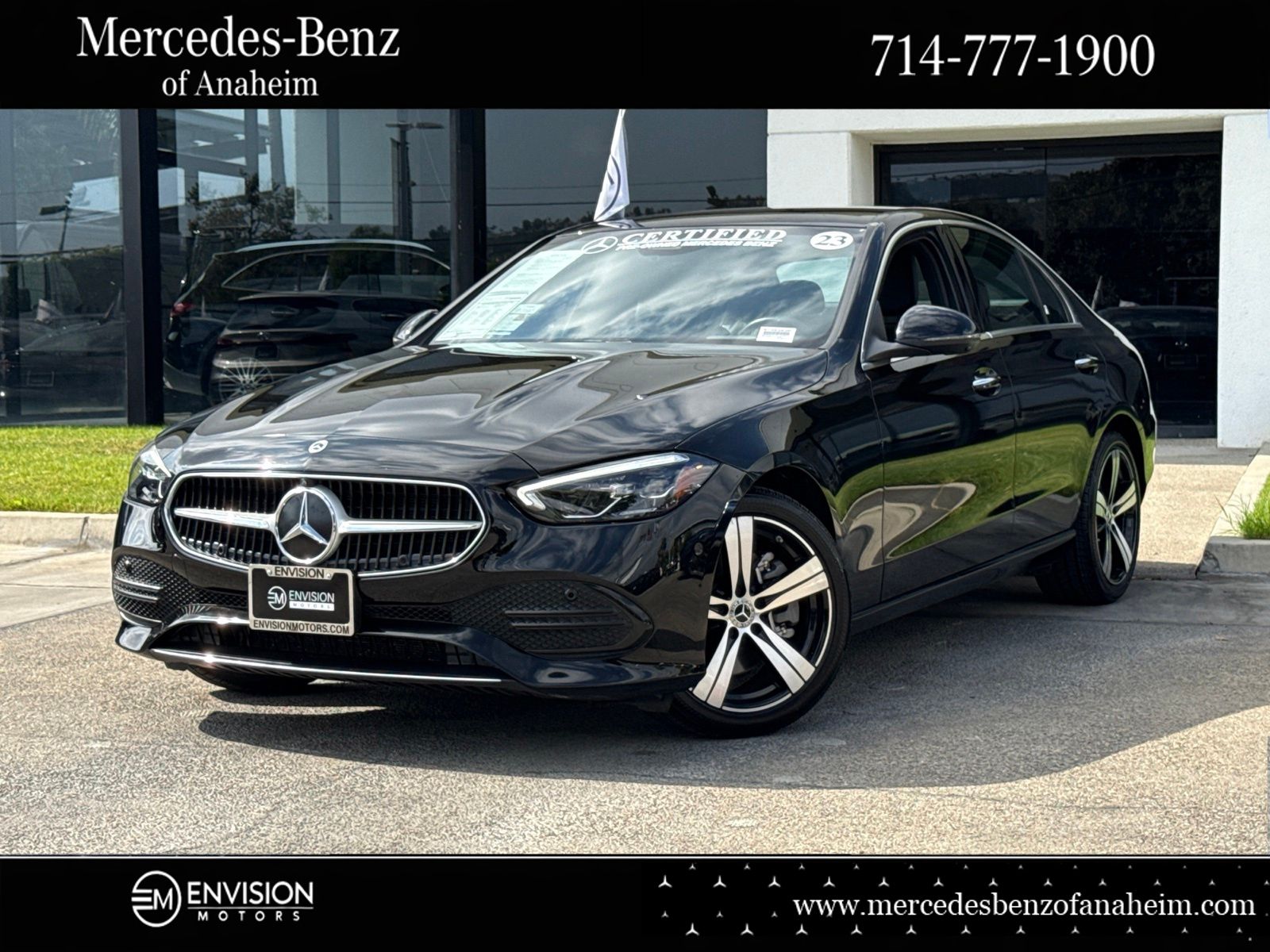 Black 2023 Mercedes-Benz C-Class Sedan Rear-Wheel Drive 9-Speed Automatic
