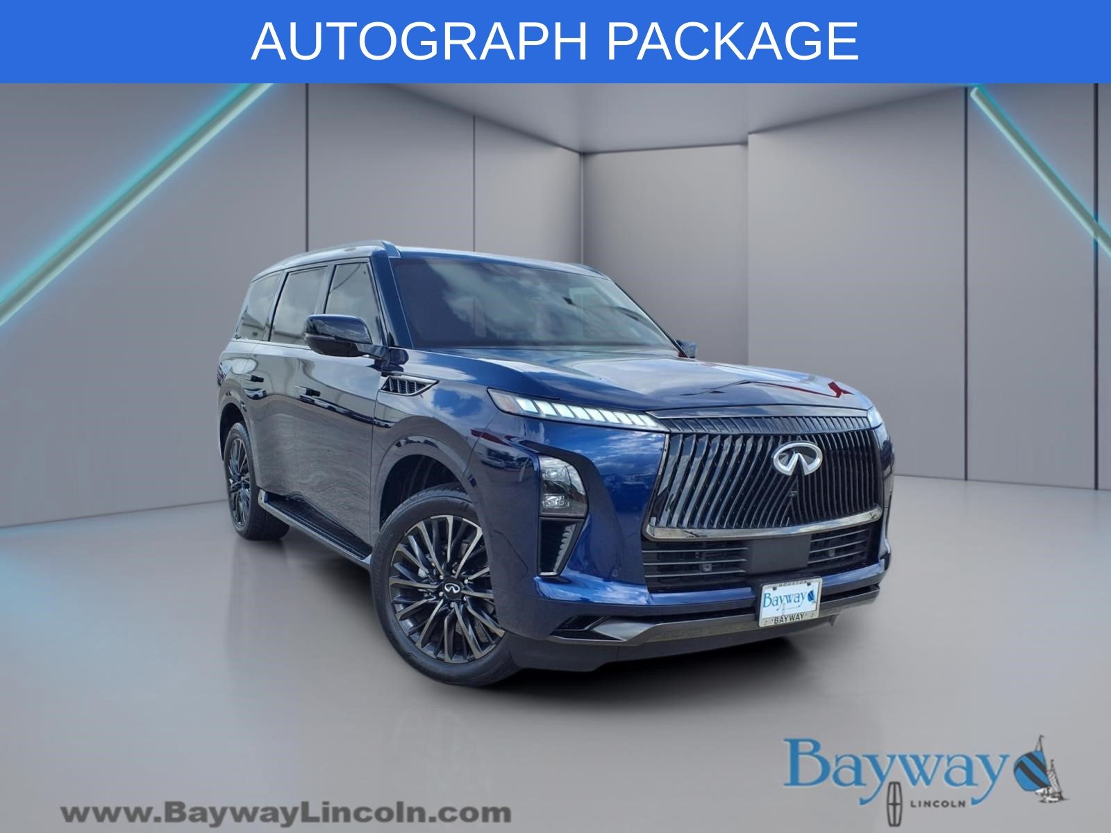 Grand Blue/Black Obsidian 2025 INFINITI QX80 Autograph 4WD SUV / Crossover All-Wheel Drive 9-Speed Automatic