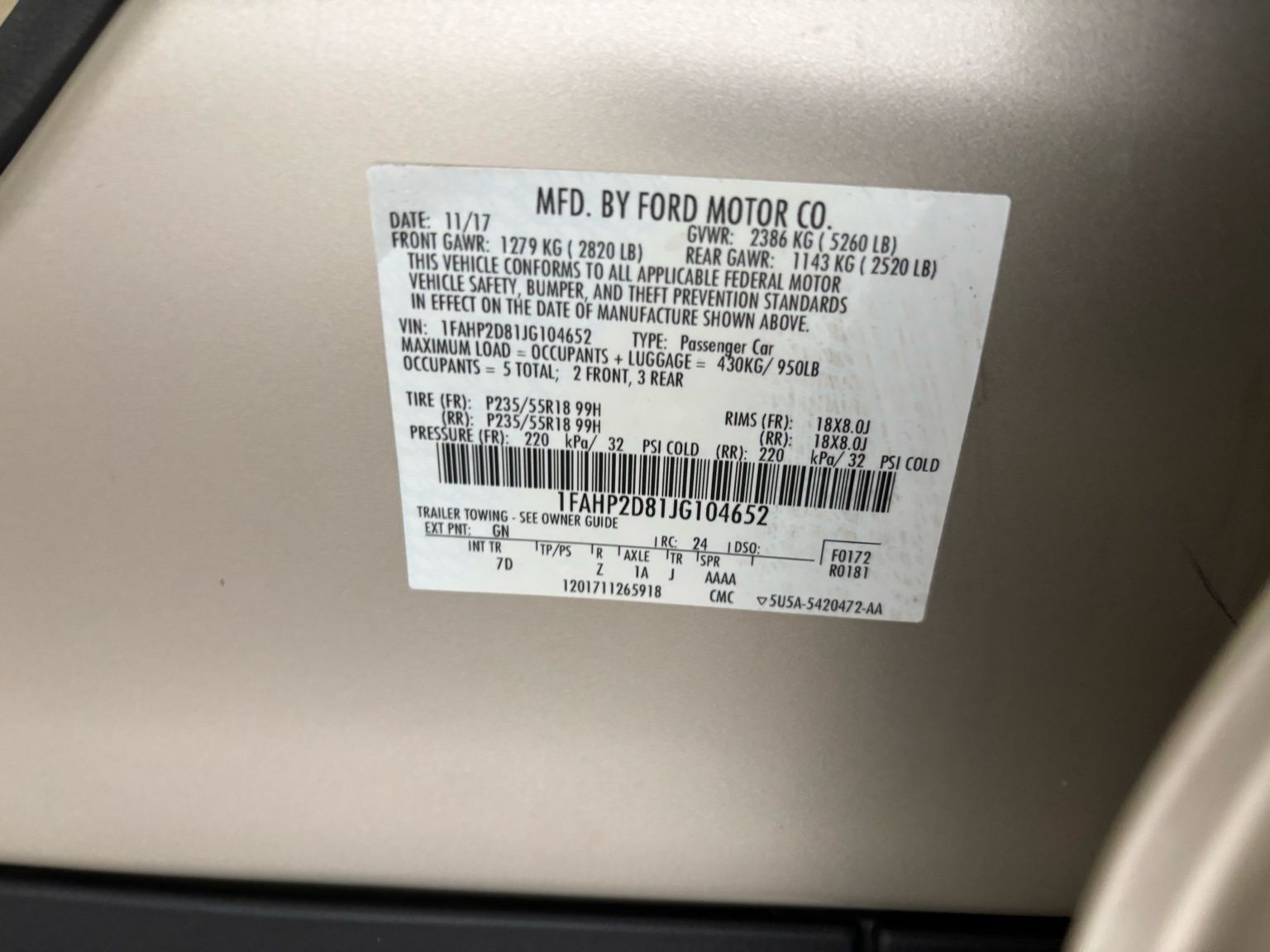 Used Car 2018 Ford Taurus  Se For Sale Under $15,000 In Austin, Texas