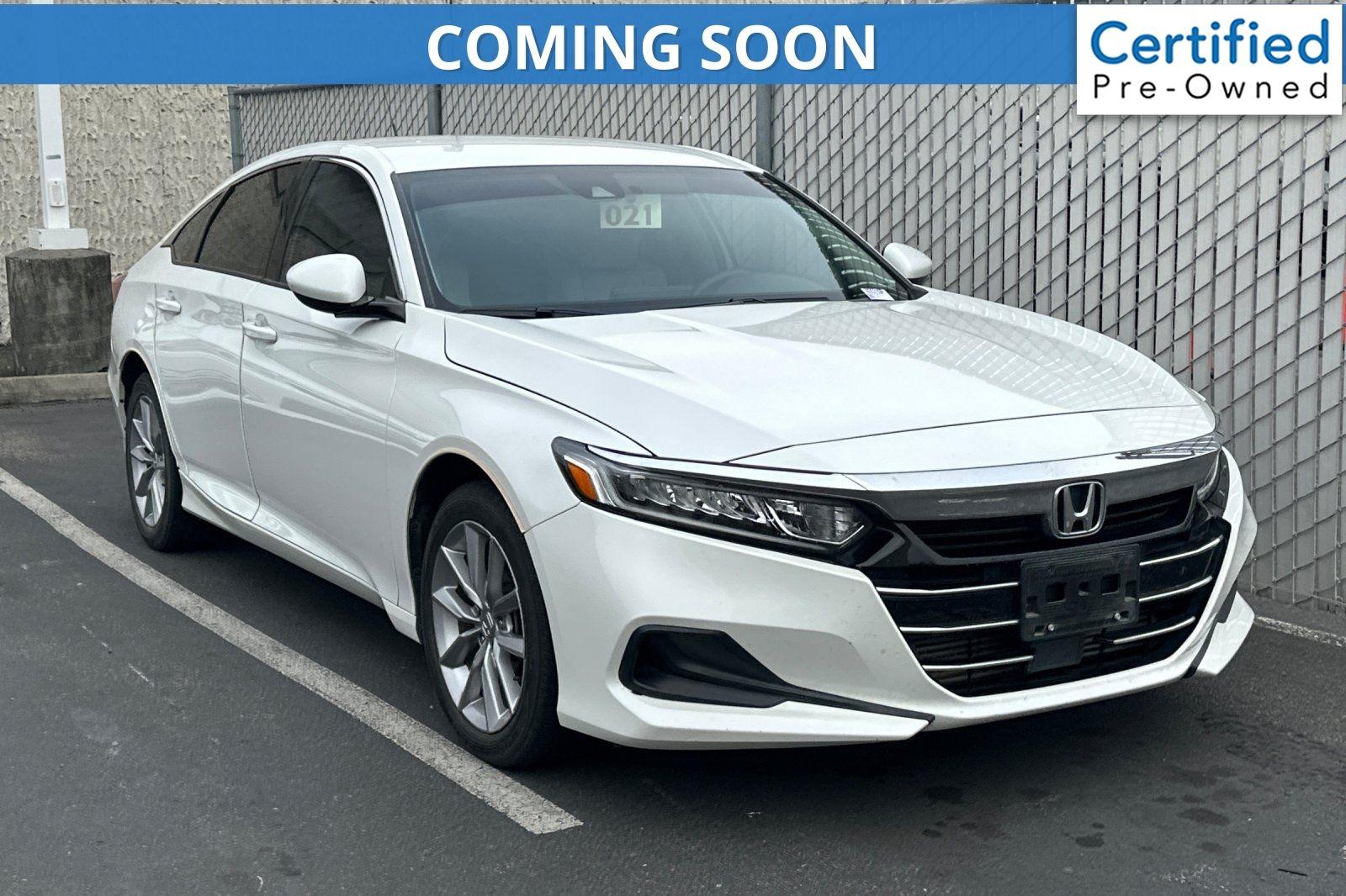 Platinum White Pearl 2021 Honda Accord Sedan Front-Wheel Drive Continuously Variable Transmission