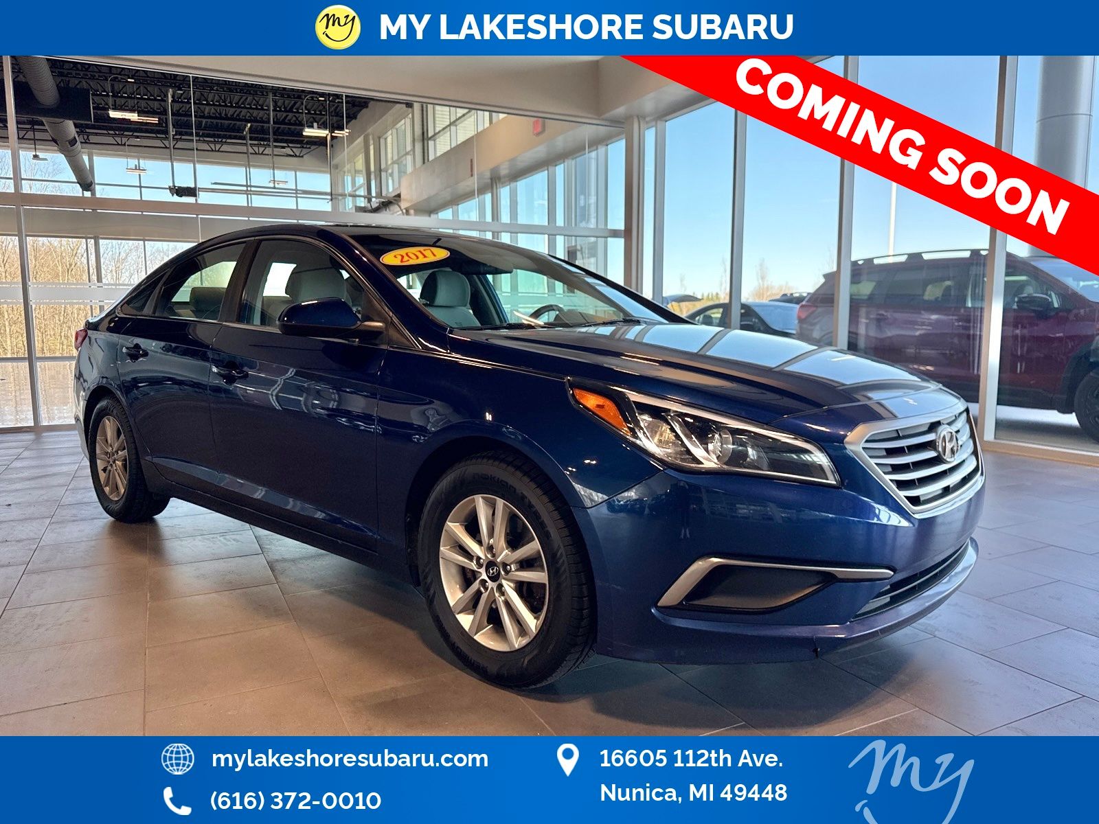 Lakeside Blue 2017 Hyundai Sonata FWD Sedan Front-Wheel Drive 6-Speed Automatic