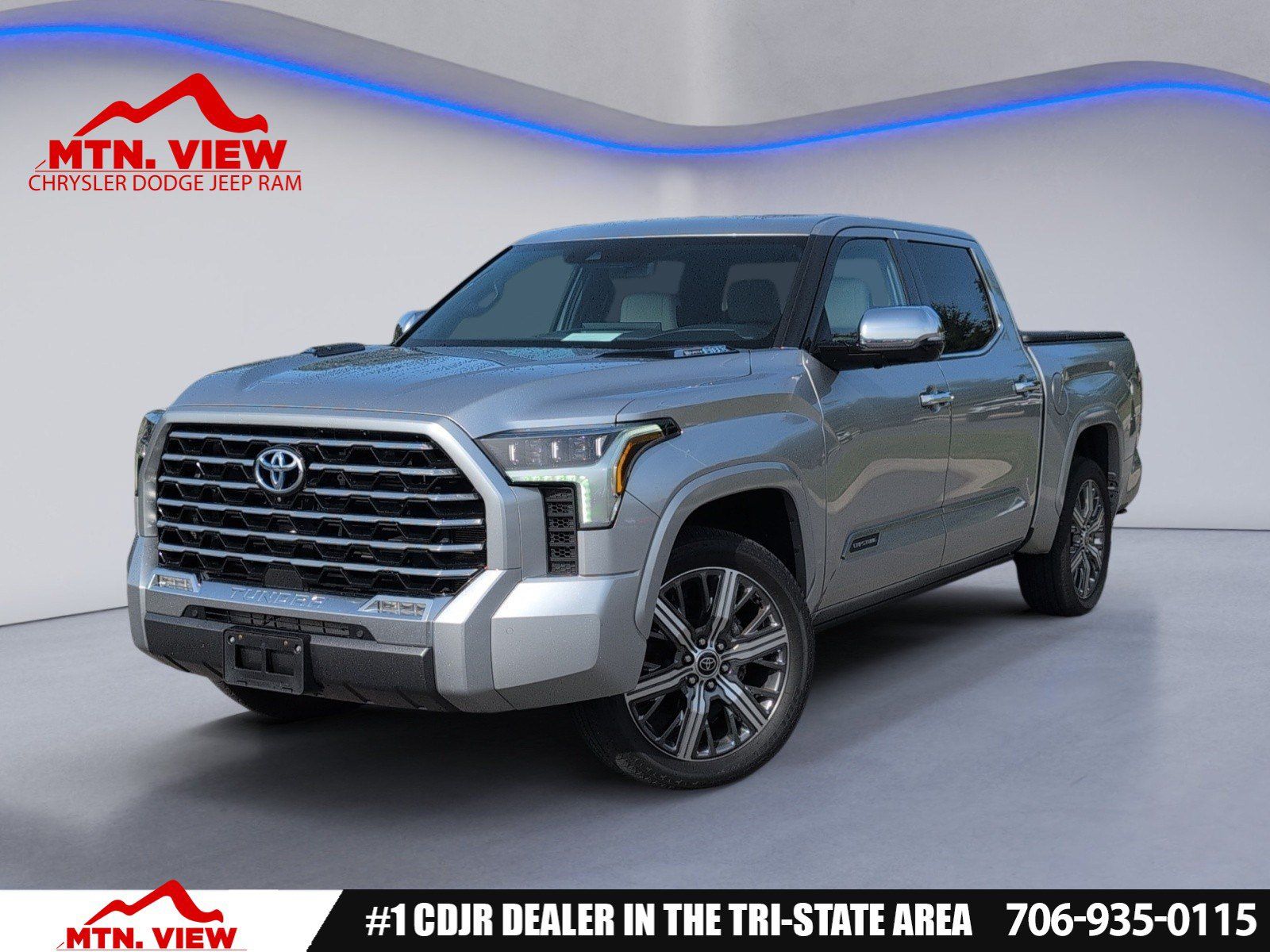 Celestial Silver Metallic 2023 Toyota Tundra Hybrid Pickup Truck Four-Wheel Drive Automatic