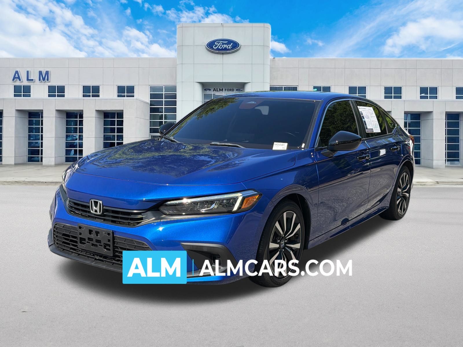 Aegean Blue Metallic 2022 Honda Civic Sedan Front-Wheel Drive Continuously Variable Transmission
