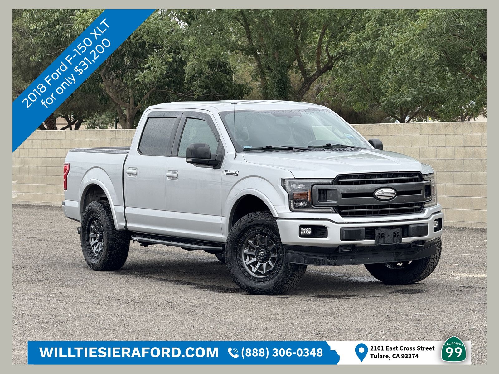 Ingot Silver 2018 Ford F-150 Pickup Truck Four-Wheel Drive Automatic