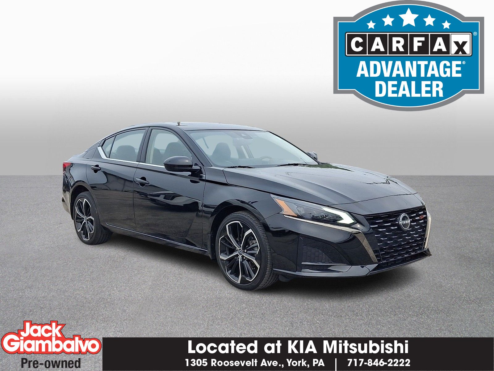 Super Black Clearcoat 2023 Nissan Altima Sedan All-Wheel Drive Continuously Variable Transmission