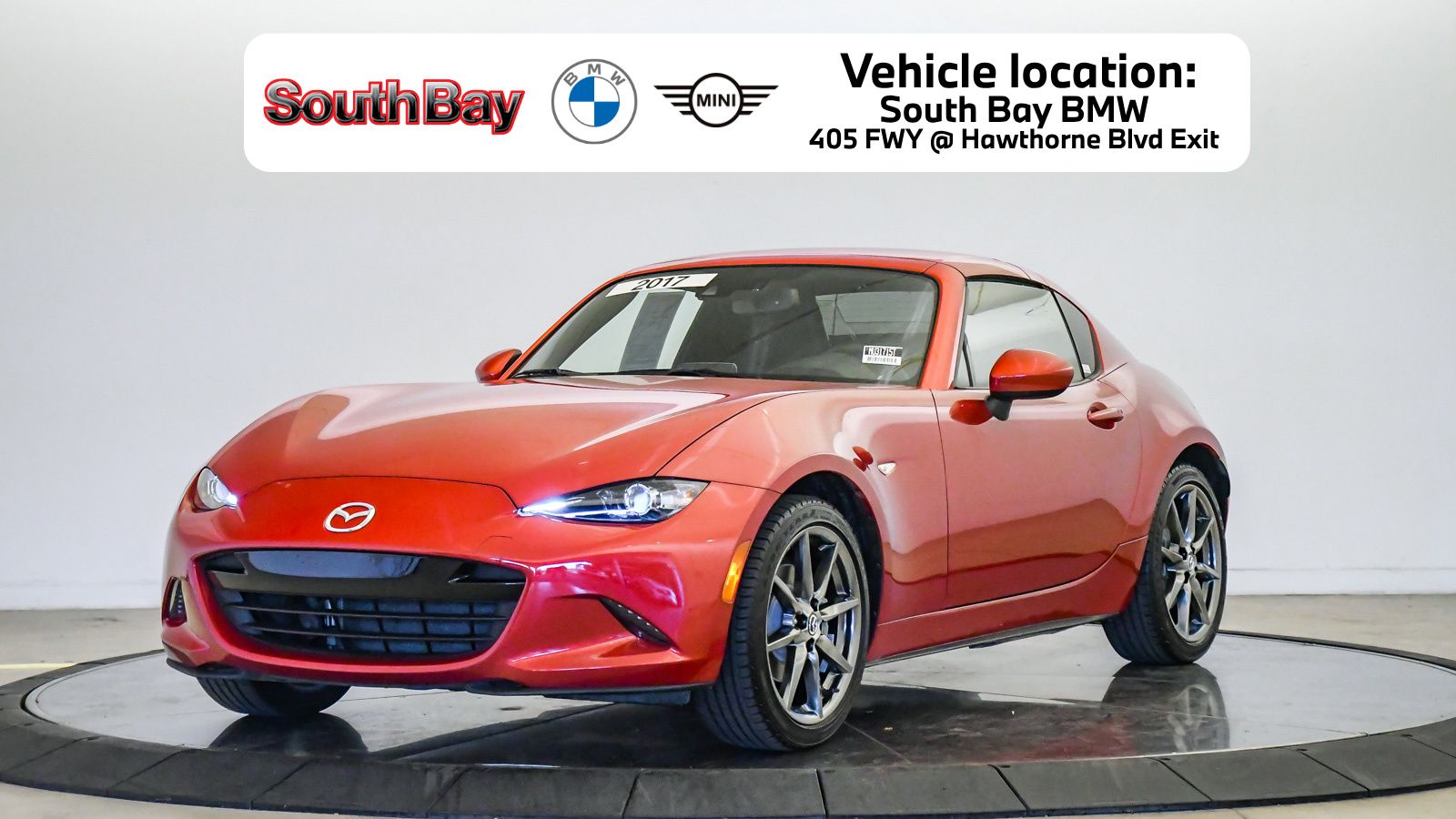 Soul Red Metallic 2017 Mazda MX-5 Miata RF Grand Touring RWD Convertible Rear-Wheel Drive 6-Speed Manual