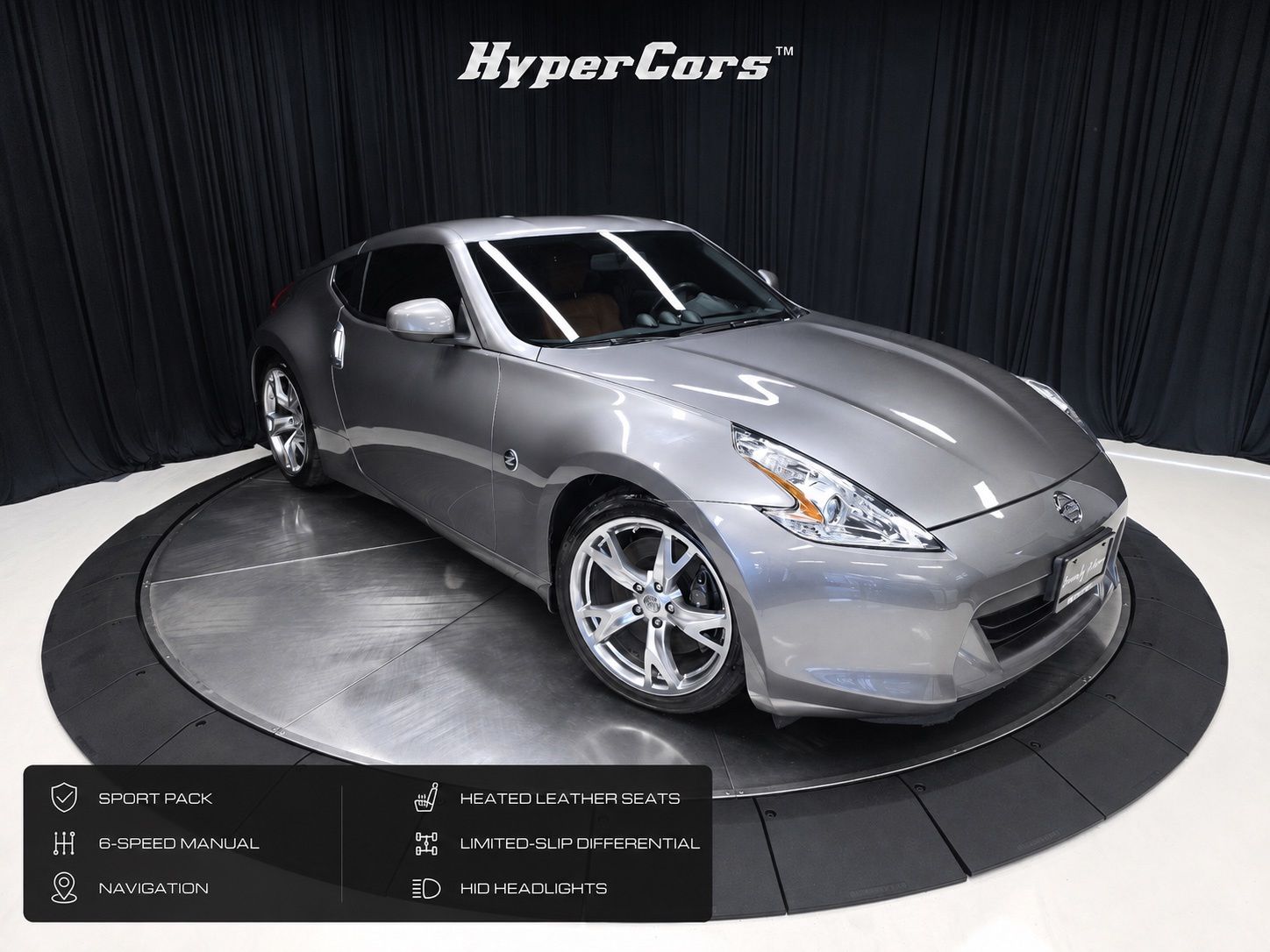 Gray (Platinum Graphite Metallic) 2009 Nissan 370Z Coupe Rear-Wheel Drive 6-Speed Manual