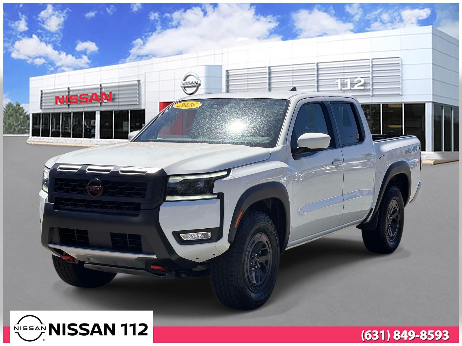 Glacier White 2026 Nissan Frontier PRO-4X Crew Cab 4WD Pickup Truck Four-Wheel Drive 9-Speed Automatic Overdrive
