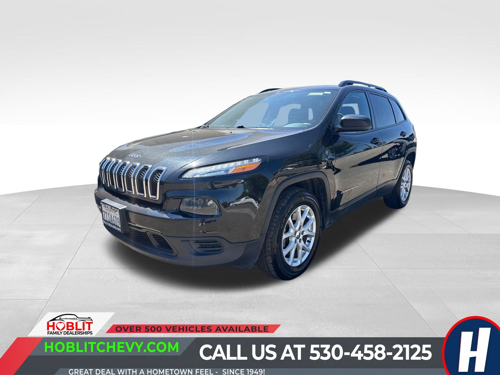 Brilliant Black Crystal Pearlcoat 2016 Jeep Cherokee SUV / Crossover Four-Wheel Drive 9-Speed Automatic