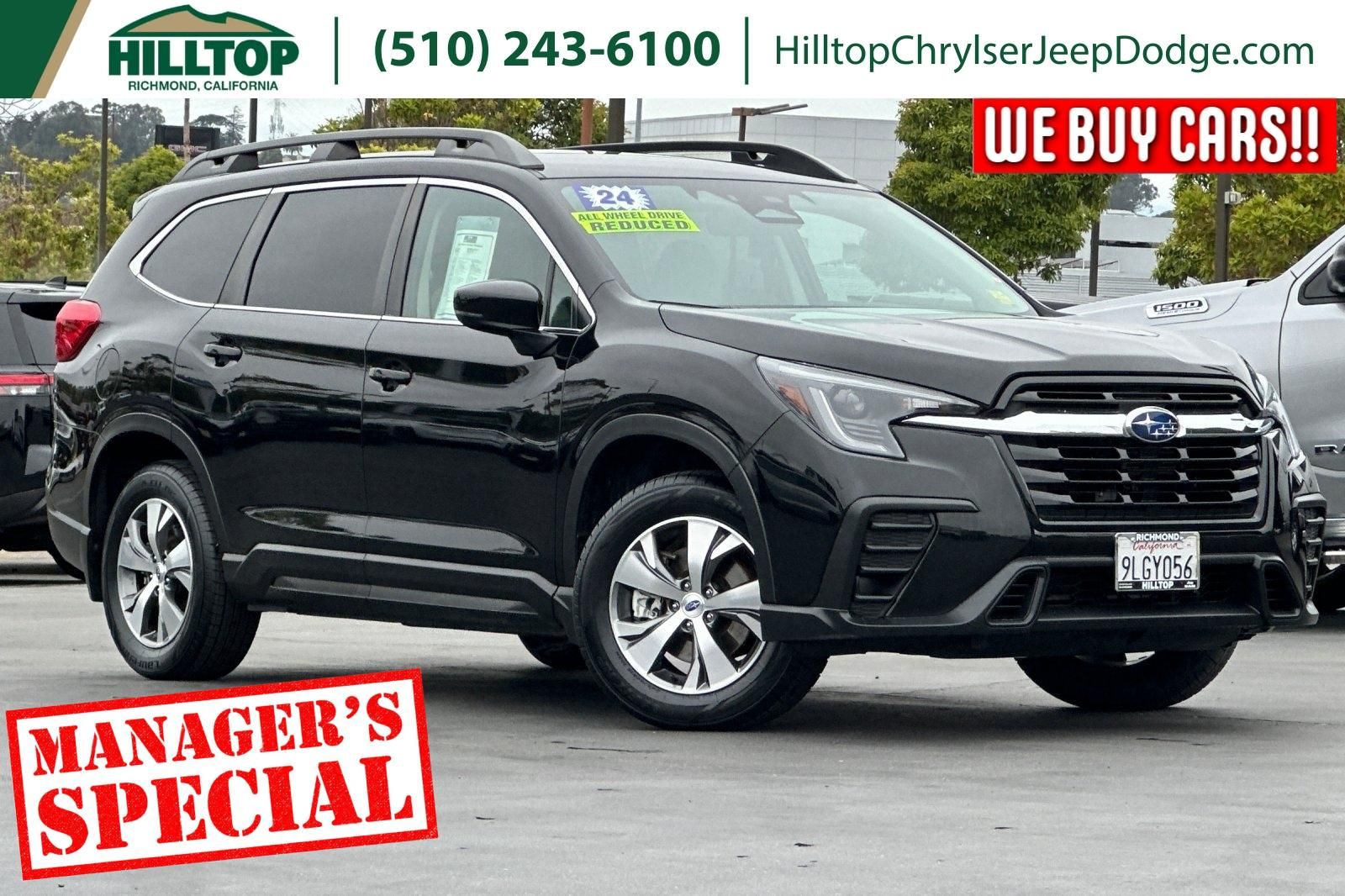 Crystal Black Silica 2024 Subaru Ascent SUV / Crossover All-Wheel Drive Continuously Variable Transmission