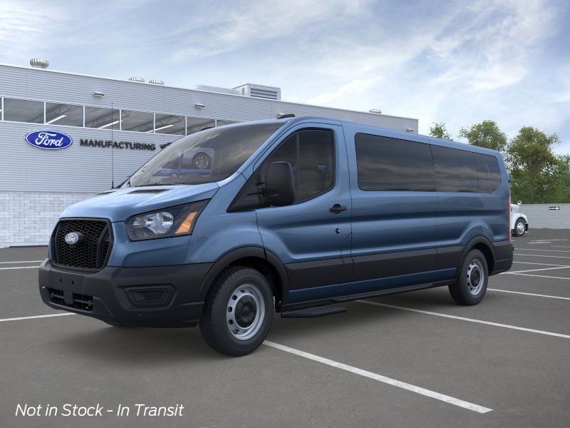Blue 2026 Ford Transit Passenger 350 XL Low Roof LB RWD Van Rear-Wheel Drive