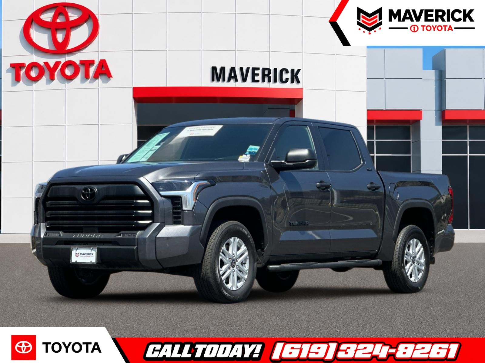 Magnetic Gray Metallic 2025 Toyota Tundra SR5 CrewMax Cab 4WD Pickup Truck Four-Wheel Drive Automatic