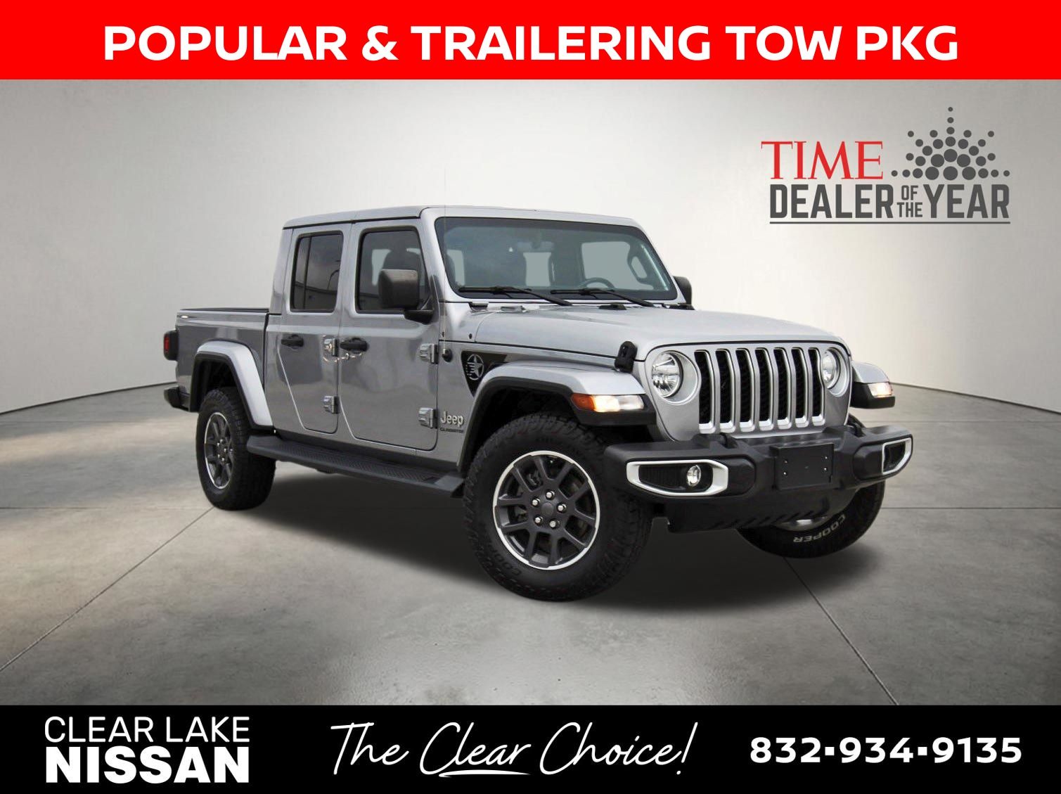 Billet Silver Metallic Clearcoat 2021 Jeep Gladiator Overland Crew Cab 4WD Pickup Truck Four-Wheel Drive 8-Speed Automatic