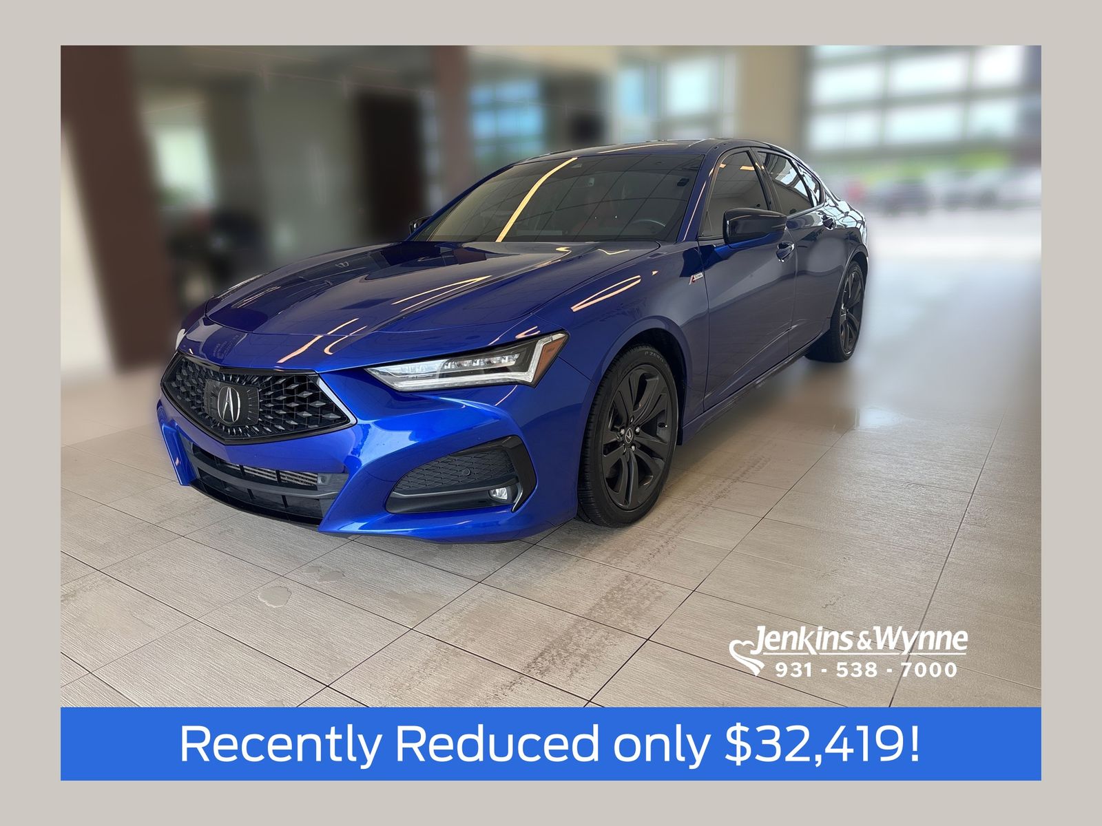 Apex Blue Pearl 2021 Acura TLX Sedan Front-Wheel Drive Automatic