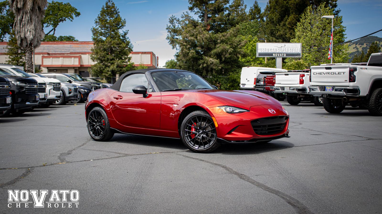 Red Crystal 2024 Mazda MX-5 Miata Club RWD Convertible Rear-Wheel Drive 6-Speed Manual
