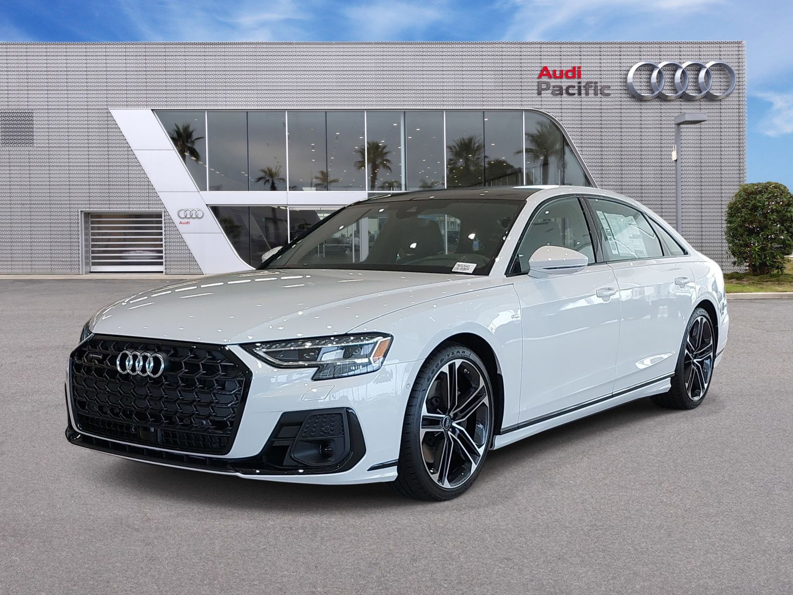 GLACIER WHITE 2026 Audi A8 L quattro 55 TFSI Sedan All-Wheel Drive 8-Speed Automatic