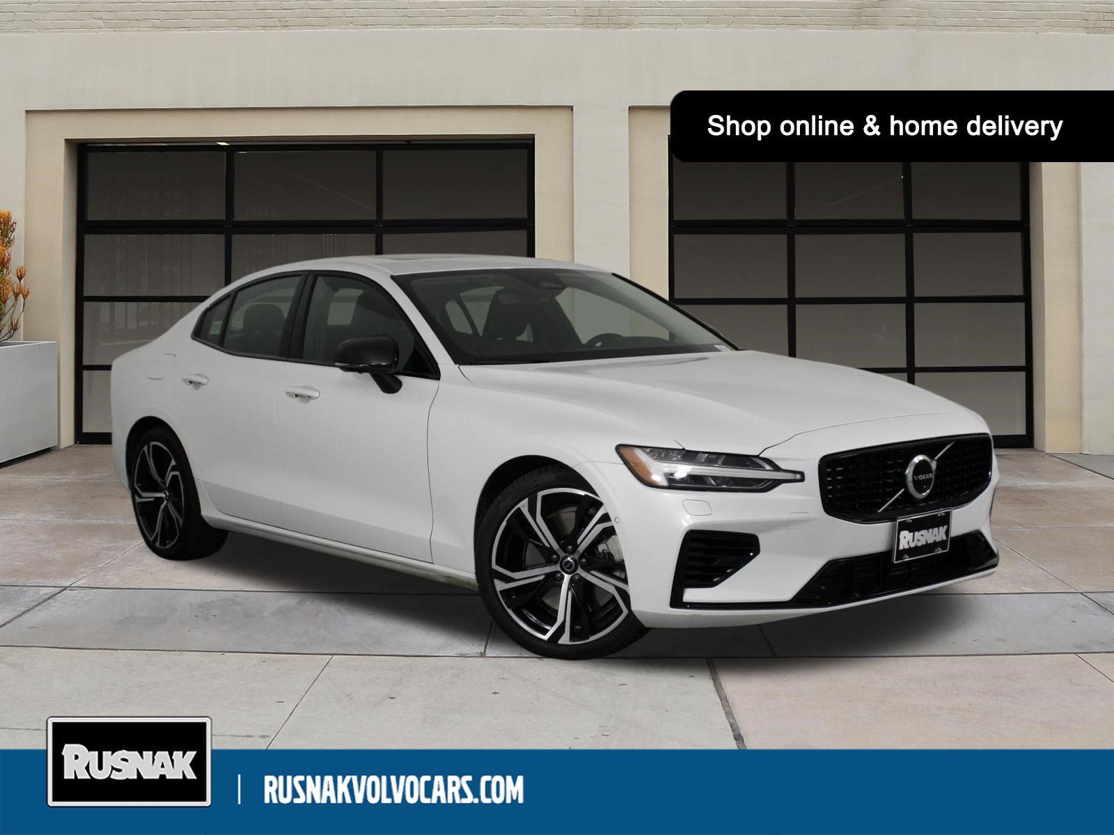 Crystal White Metallic 2023 Volvo S60 Recharge T8 Plus Dark Theme eAWD Sedan All-Wheel Drive Automatic
