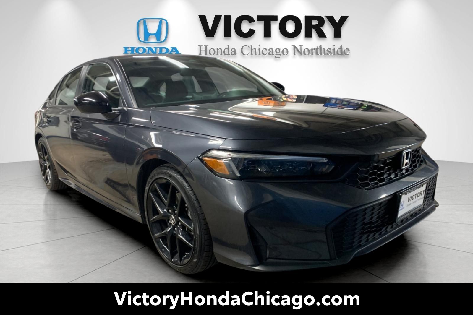 Meteorite Gray Metallic 2025 Honda Civic Sport FWD Sedan Front-Wheel Drive Continuously Variable Transmission